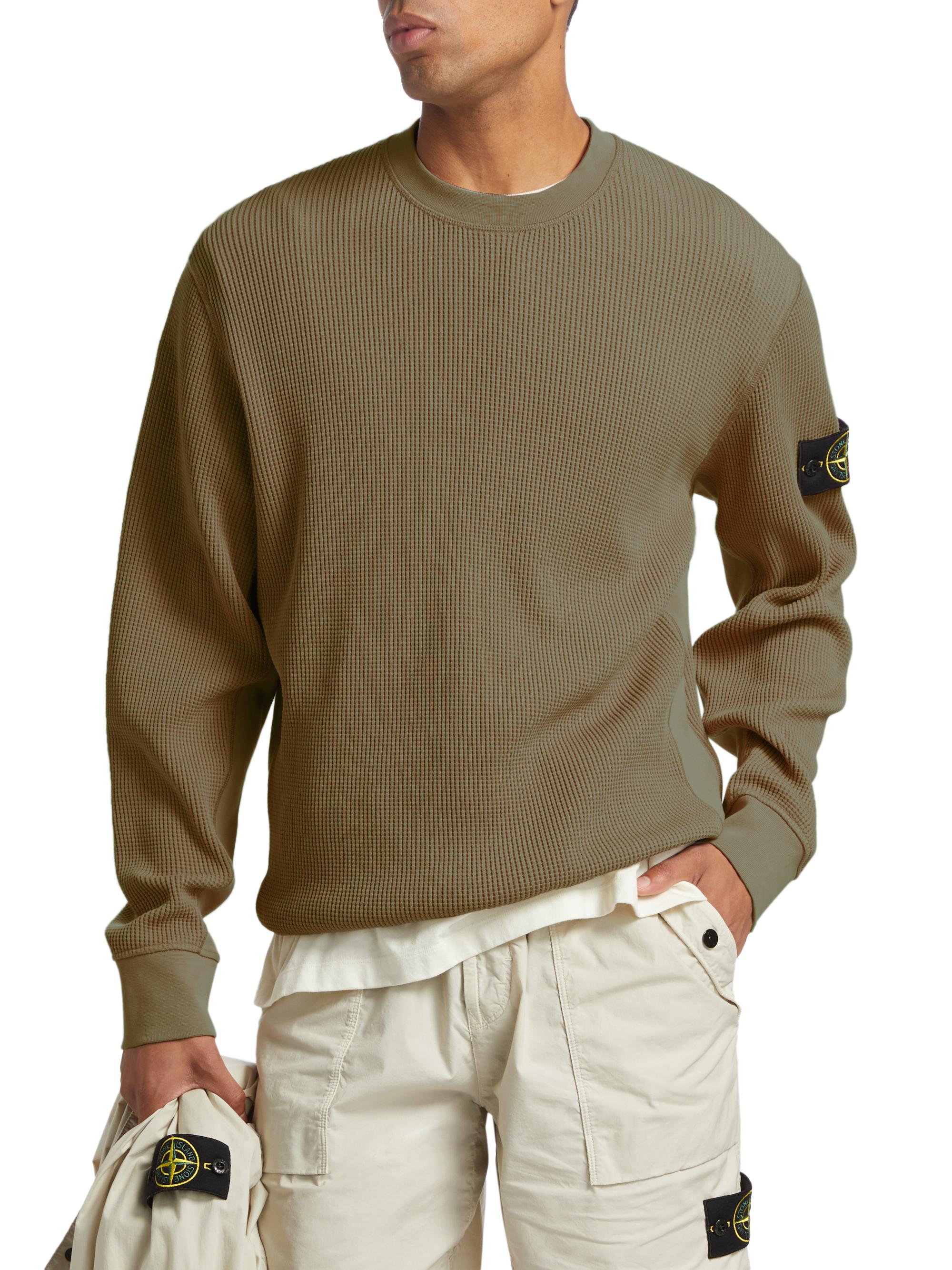 トップス Stone  Waffle CrewNeck Sweatshirt Stone Island Waffle-Knit Crewneck Sweatshirt | Saks Fifth Avenue
