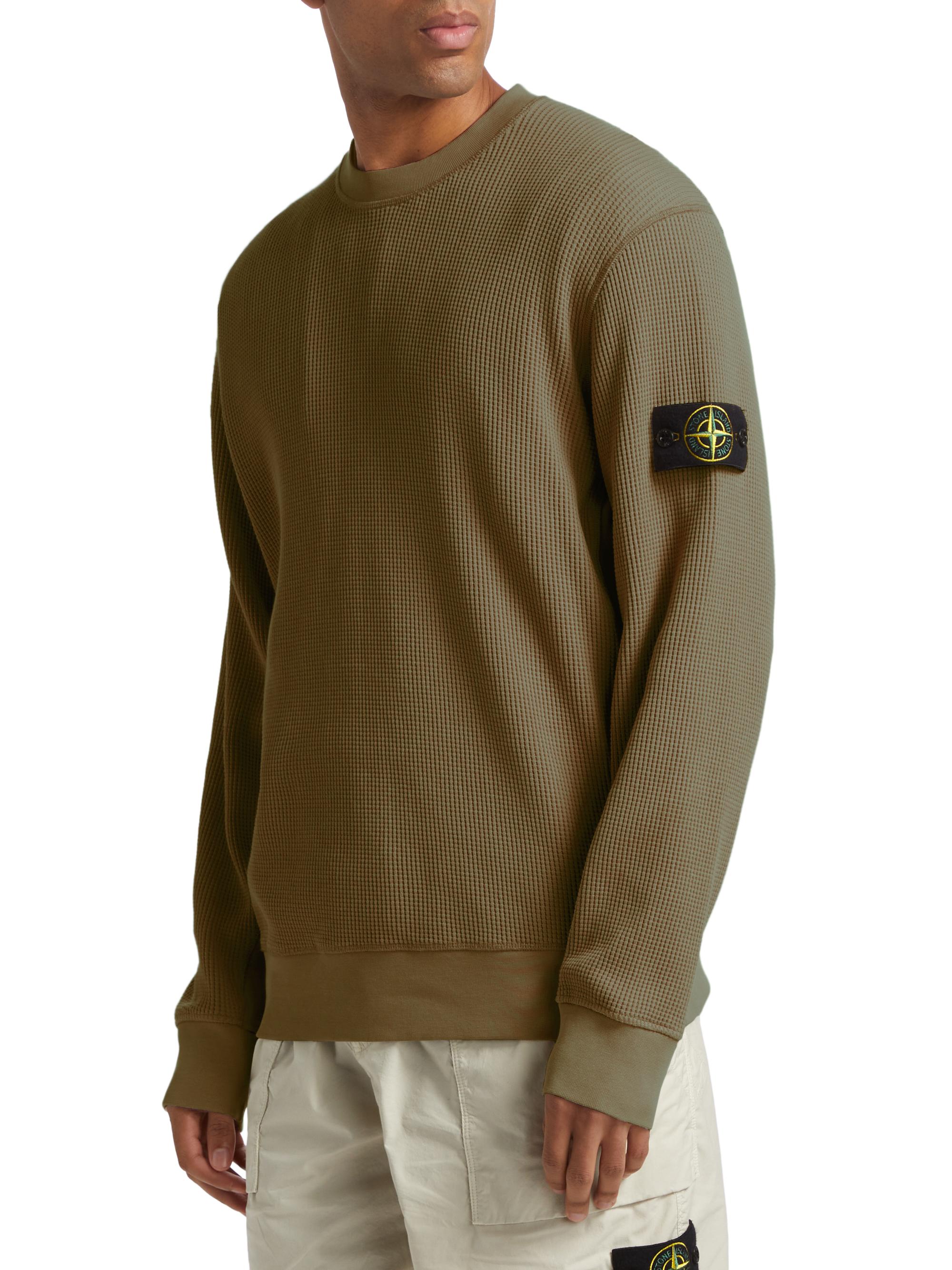 トップス Stone  Waffle CrewNeck Sweatshirt Stone Island Waffle-Knit Crewneck Sweatshirt | Saks Fifth Avenue