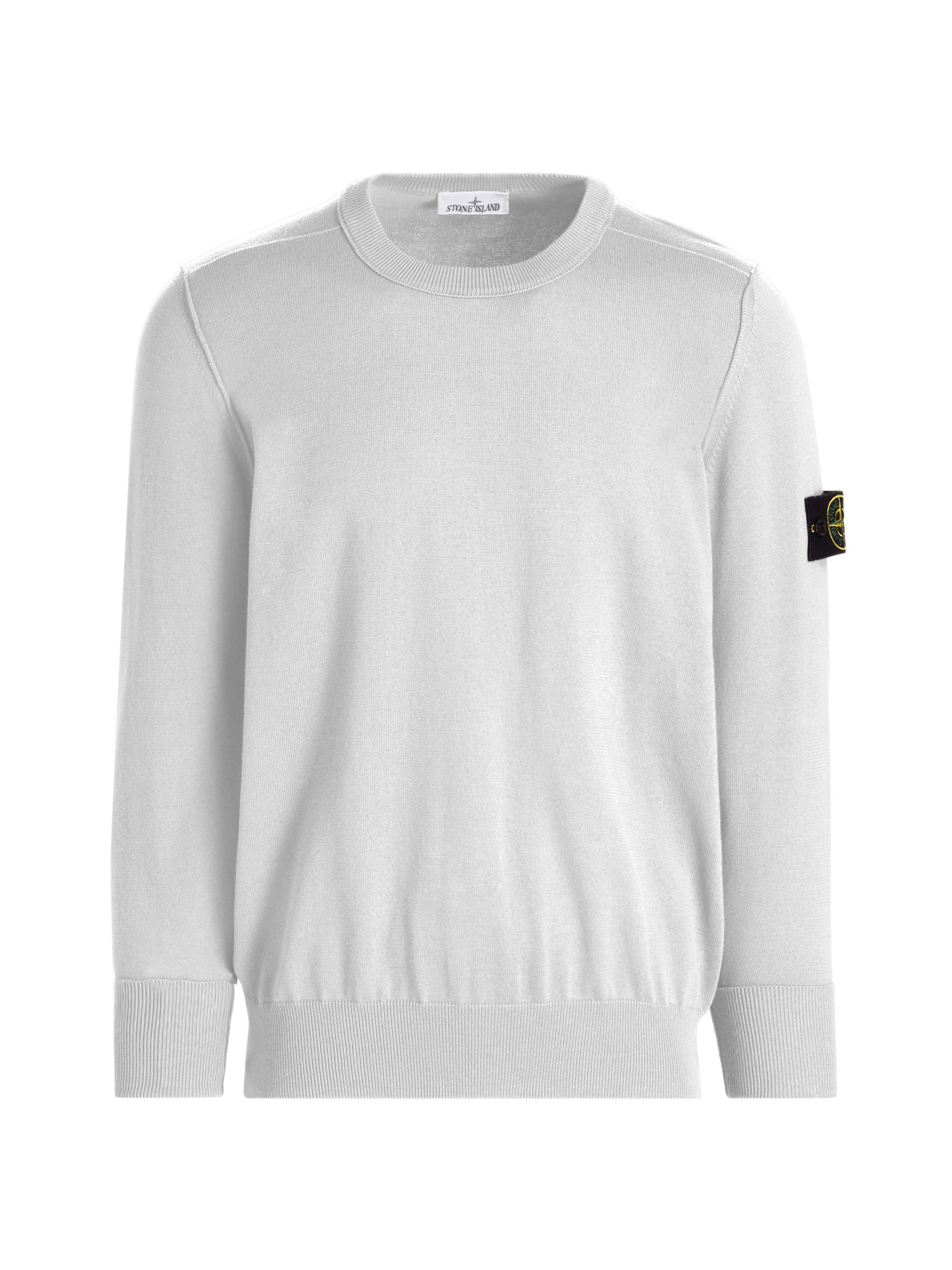 Stone Island Men's Logo Cotton Sweatshirt - Sky Blue
