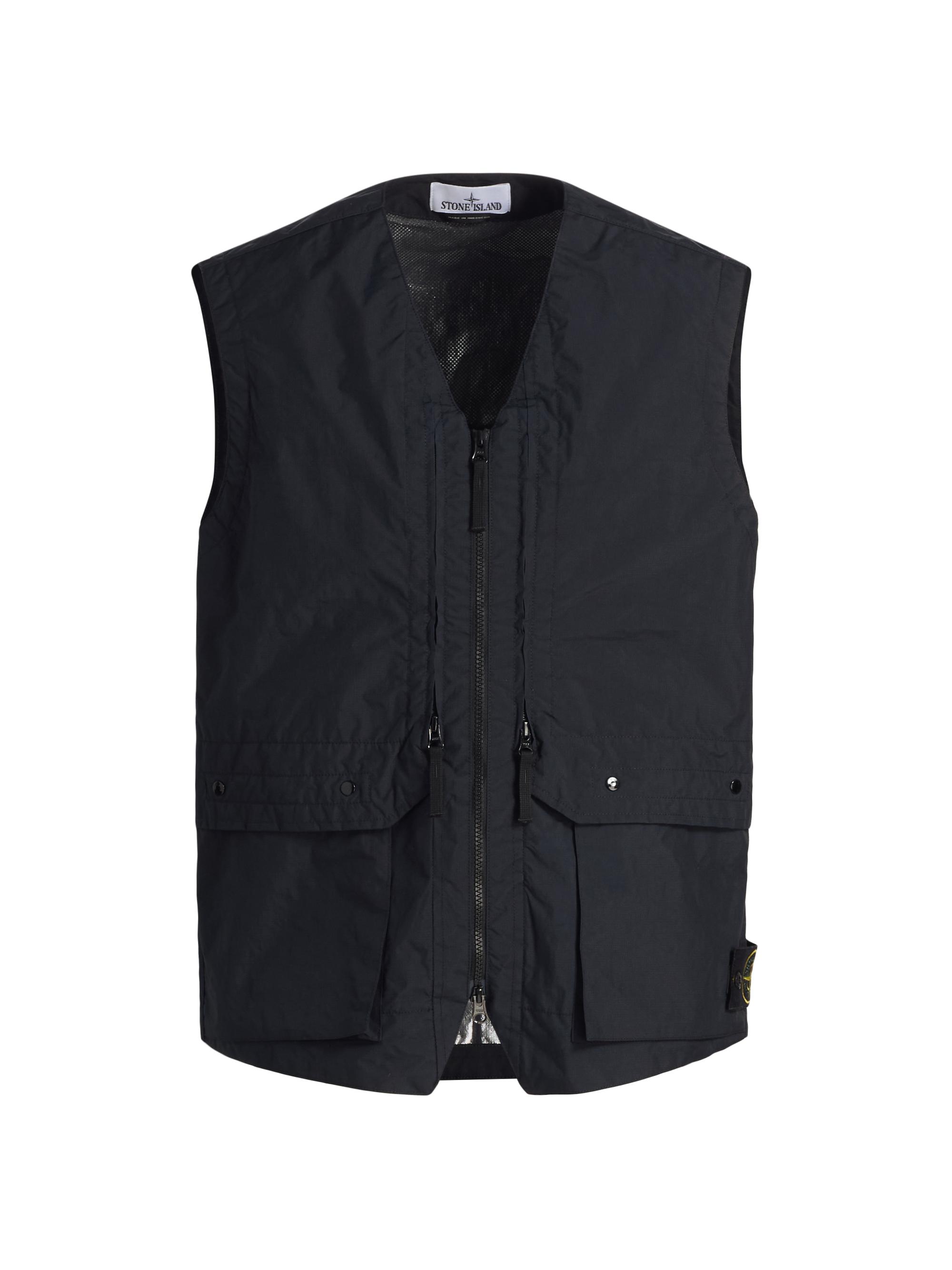 Stone Island Men's Full-Zip Tactical Vest - Navy Blue