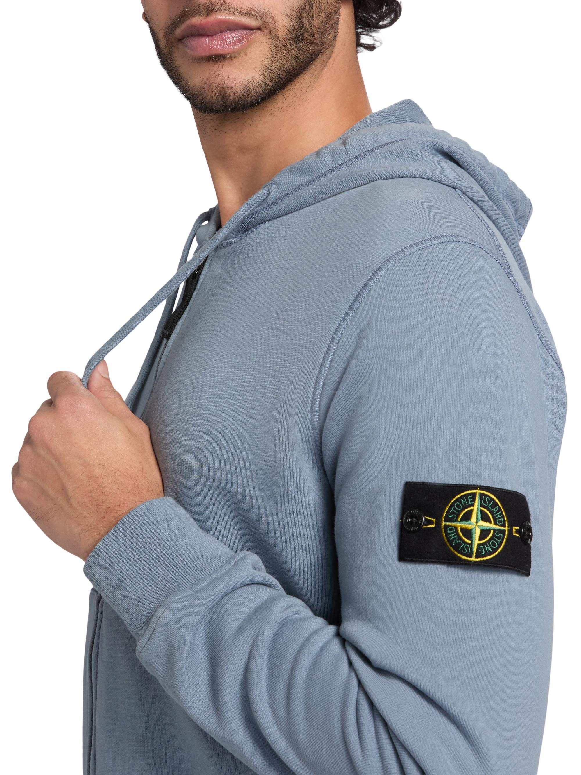 Stone Island Logo Cotton Zip-Front Hoodie | Saks Fifth Avenue