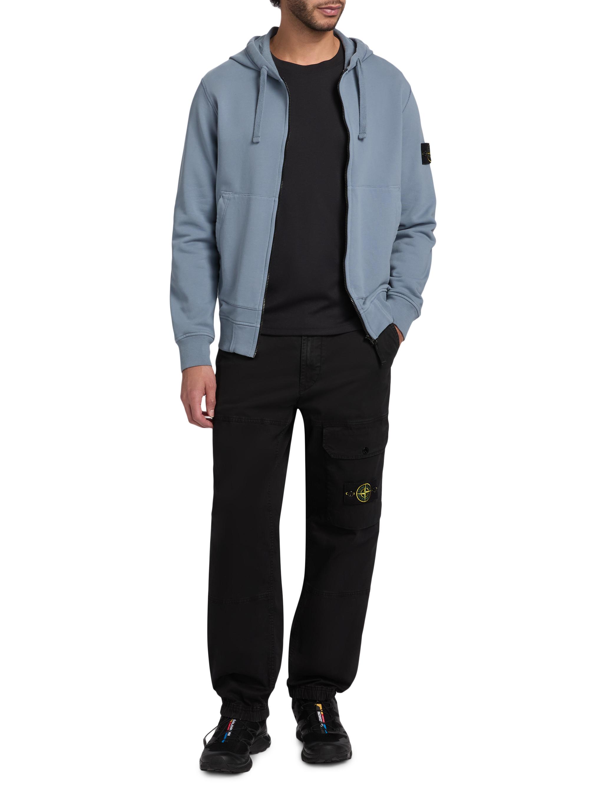 Stone Island Logo Cotton Zip-Front Hoodie | Saks Fifth Avenue