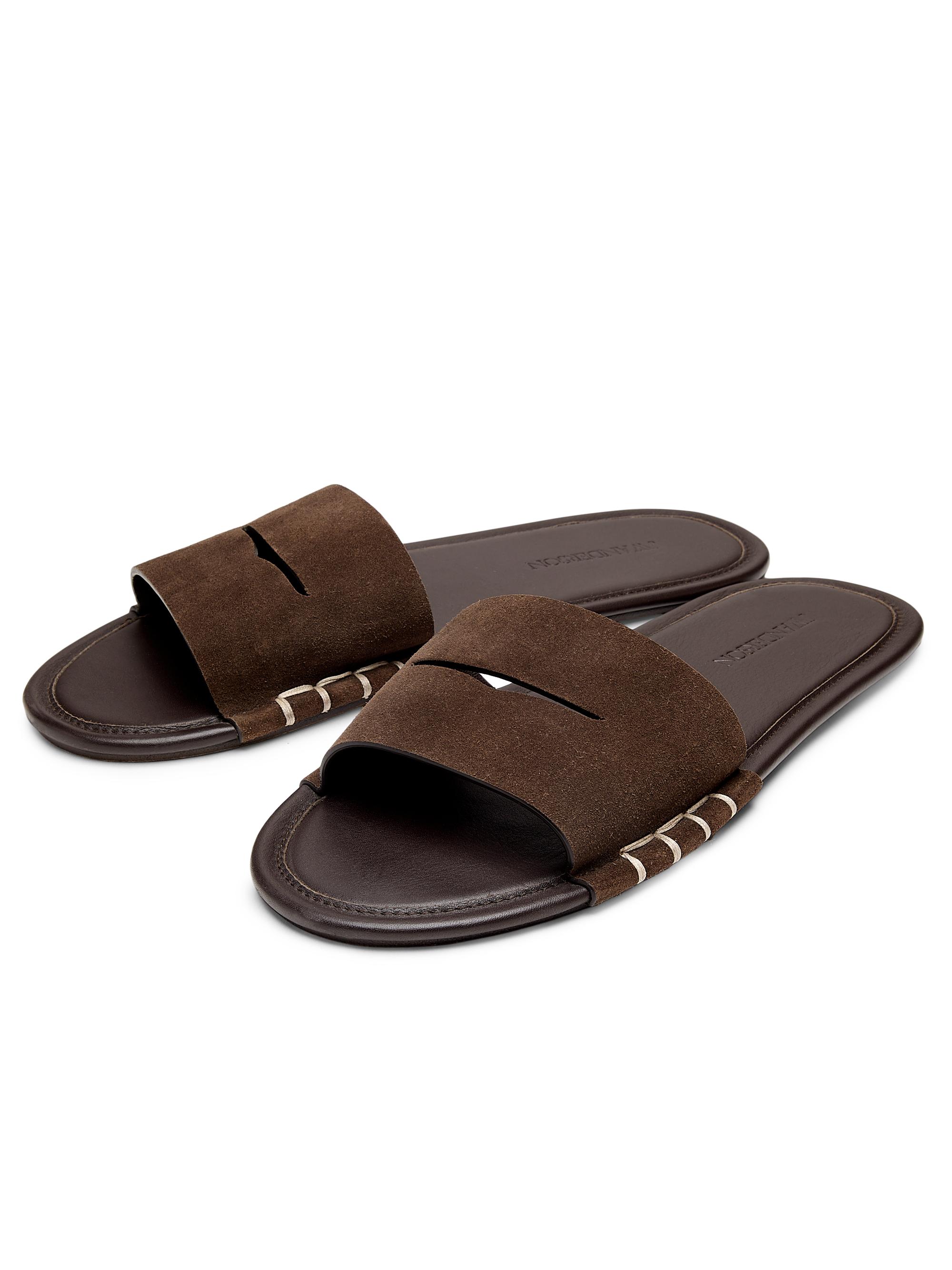 JW Anderson Penny Slot Suede Sandals | Saks Fifth Avenue