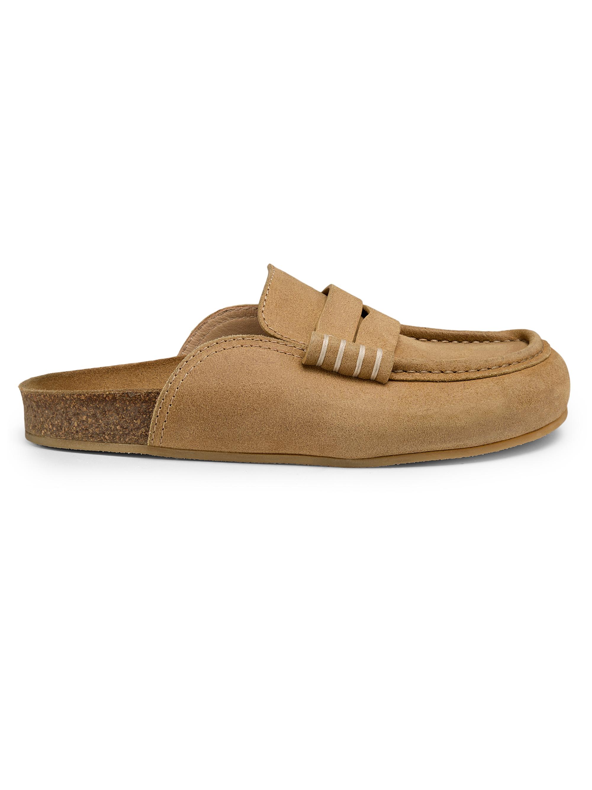 JW Anderson Women's Suede Penny Mules - Mustard