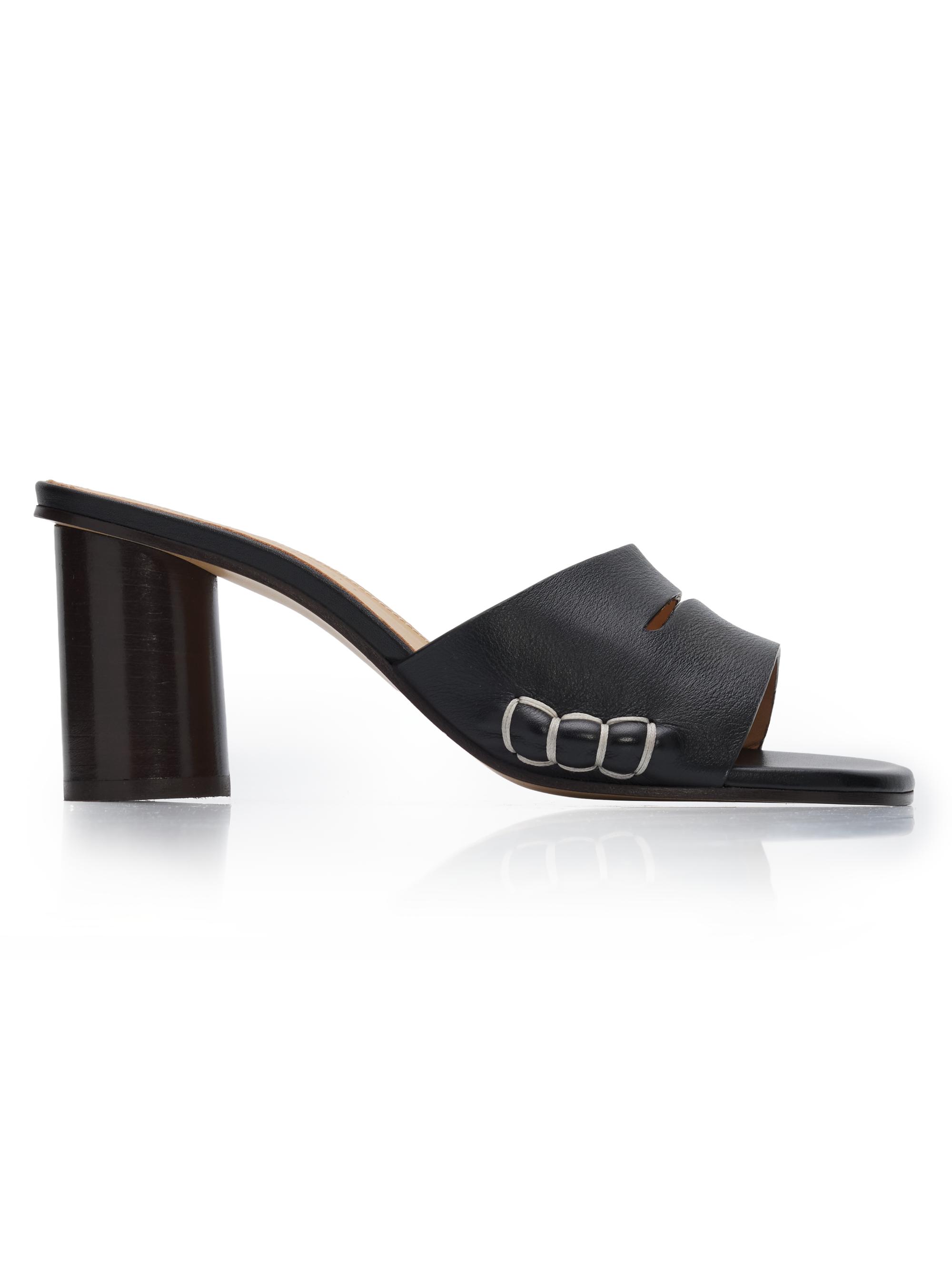 JW Anderson Women's 70MM Loafer Leather Mules - Black
