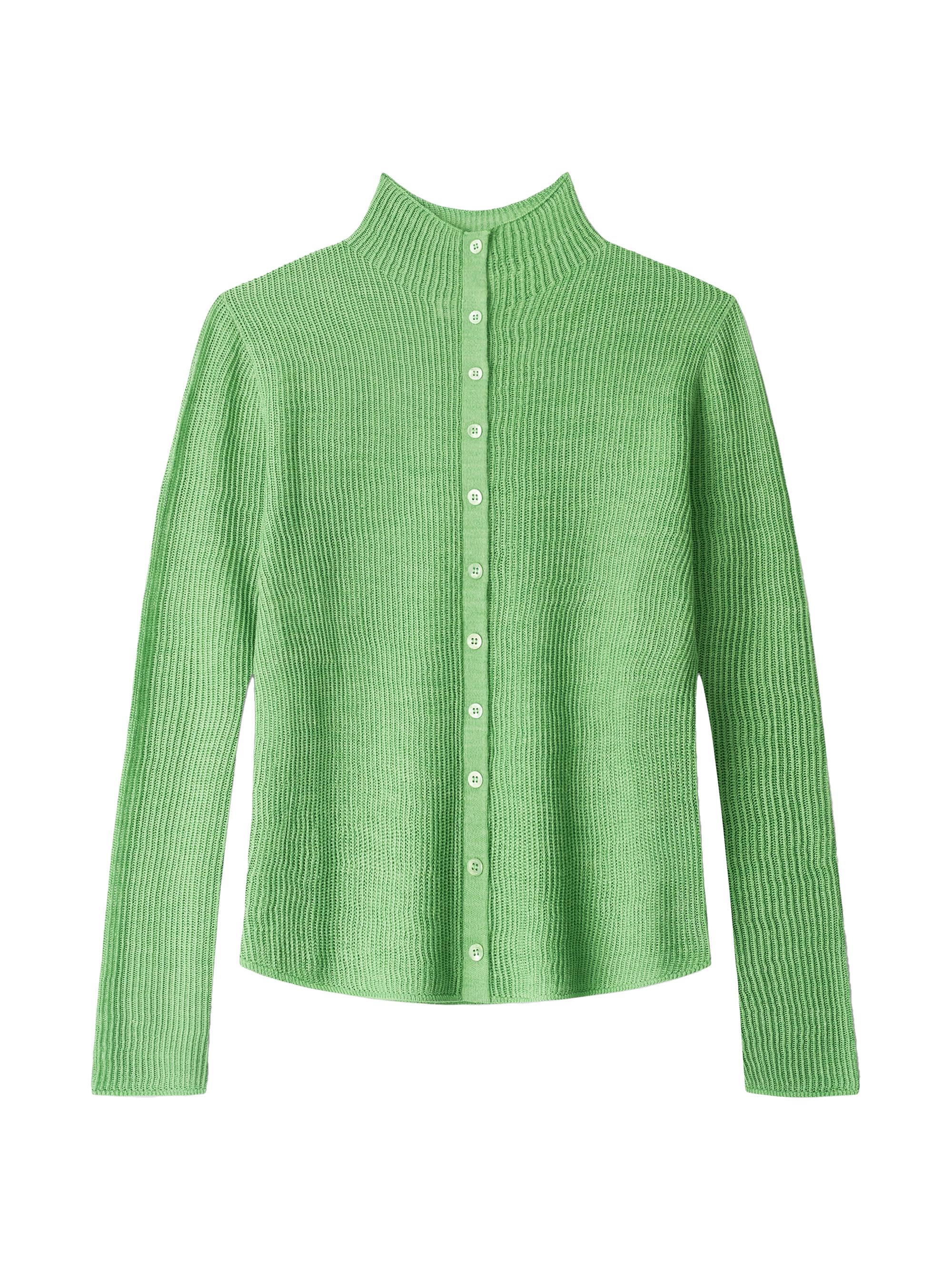 Staud Women's Marianne Rib-Knit Wool-Blend Sweater - Leaf