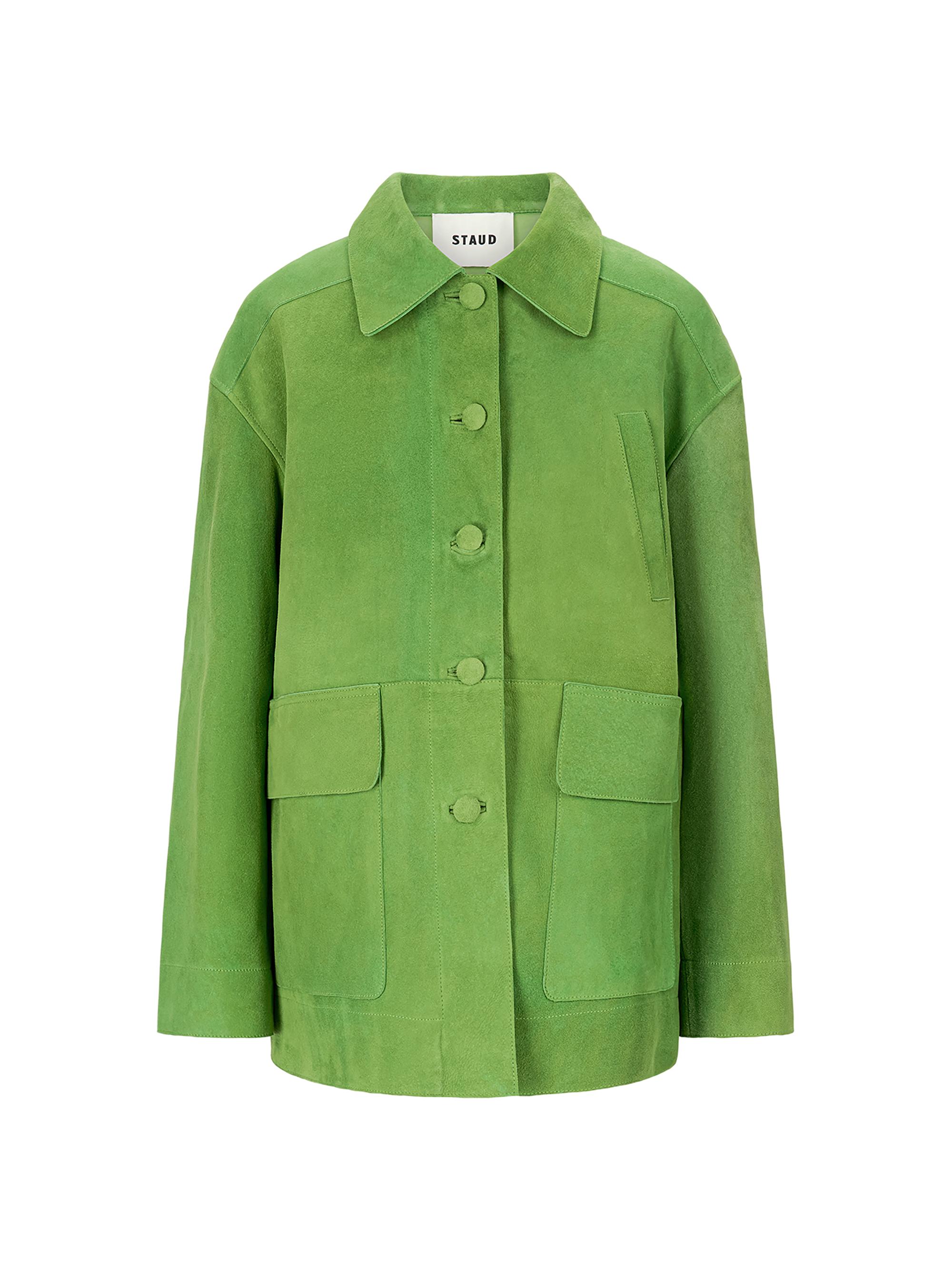 Staud Women's Roxanne Suede Jacket - Leaf