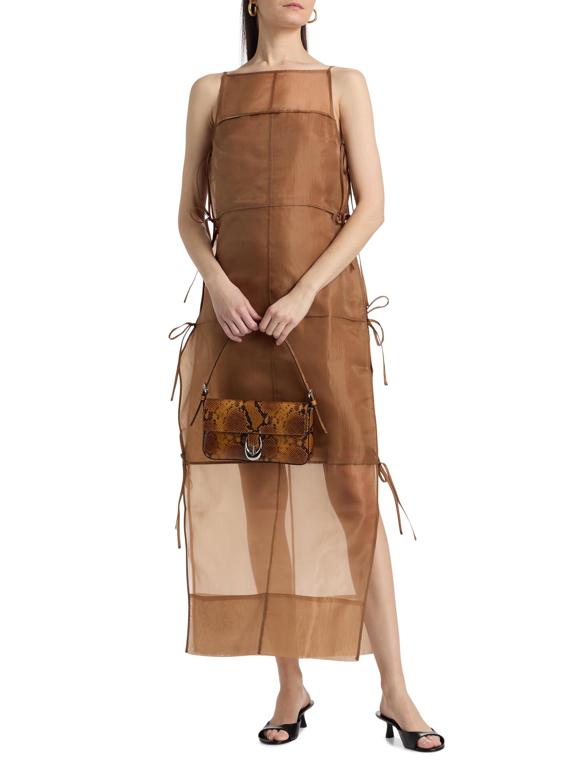 knee length dresses for ladies STAUD CHANDLER DRESS WALNUT