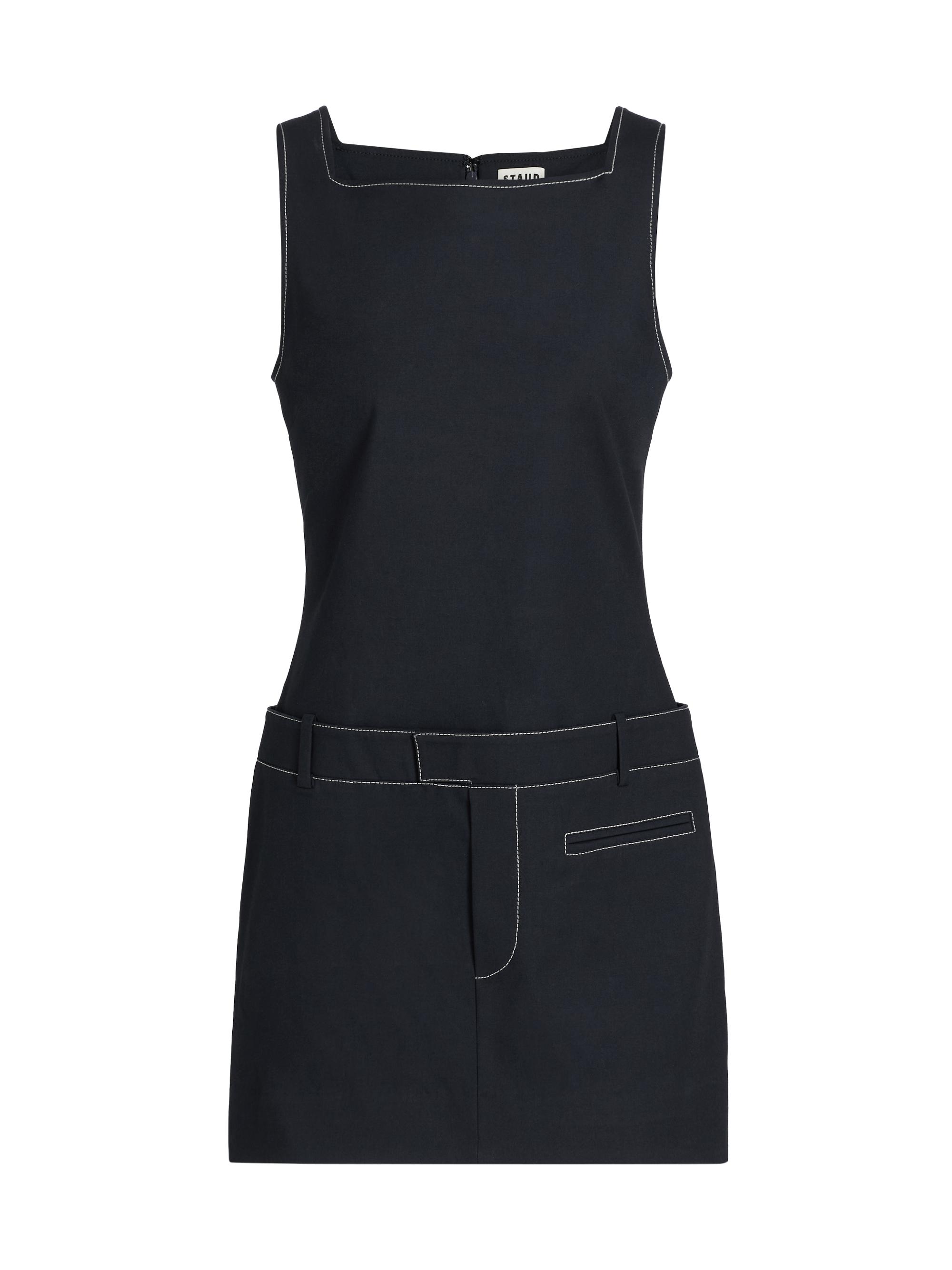 Staud Women's Skyla Topstitched Minidress - Navy