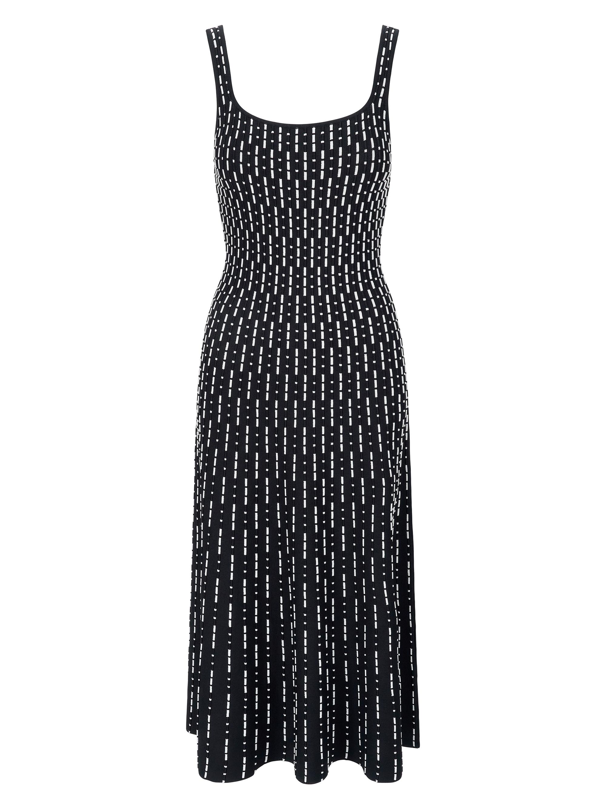 Staud Women's Ellison Printed Tank Midi-Dress - Black Geo