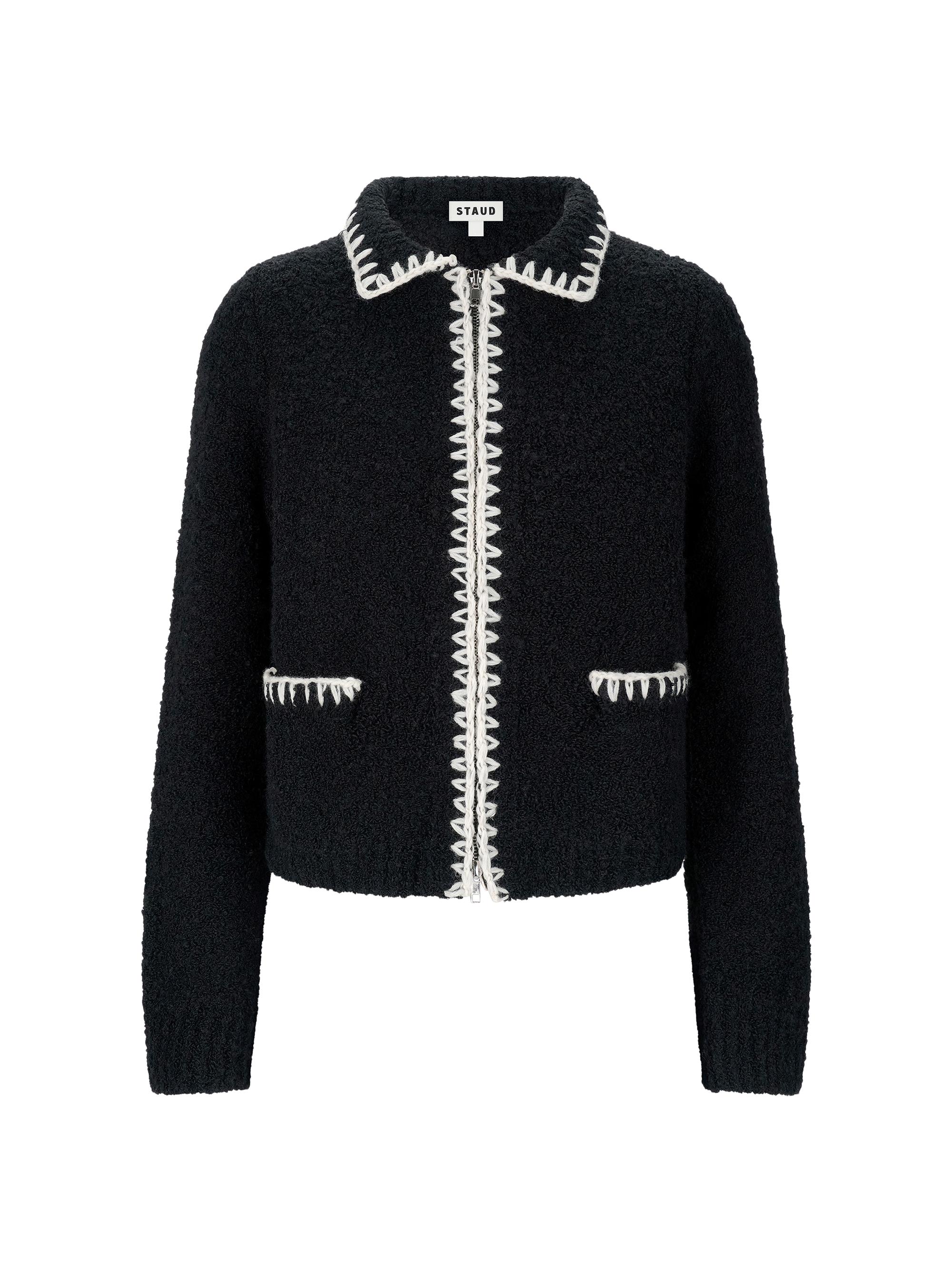Vince Contrast Tipped Snap Cardigan | Saks Fifth Avenue