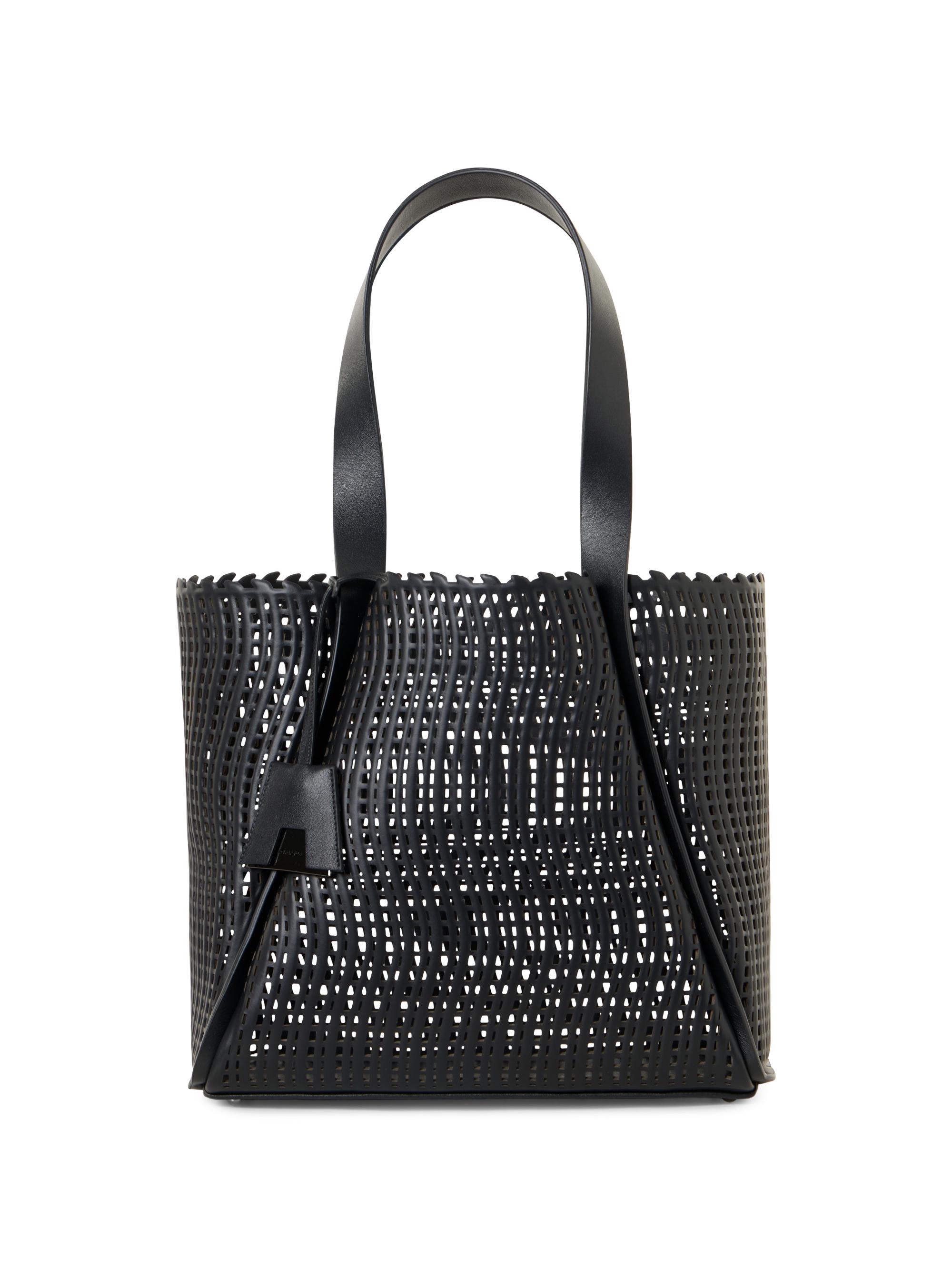 Akris punto Women's  Alex Wave Lasercut Tote - Black