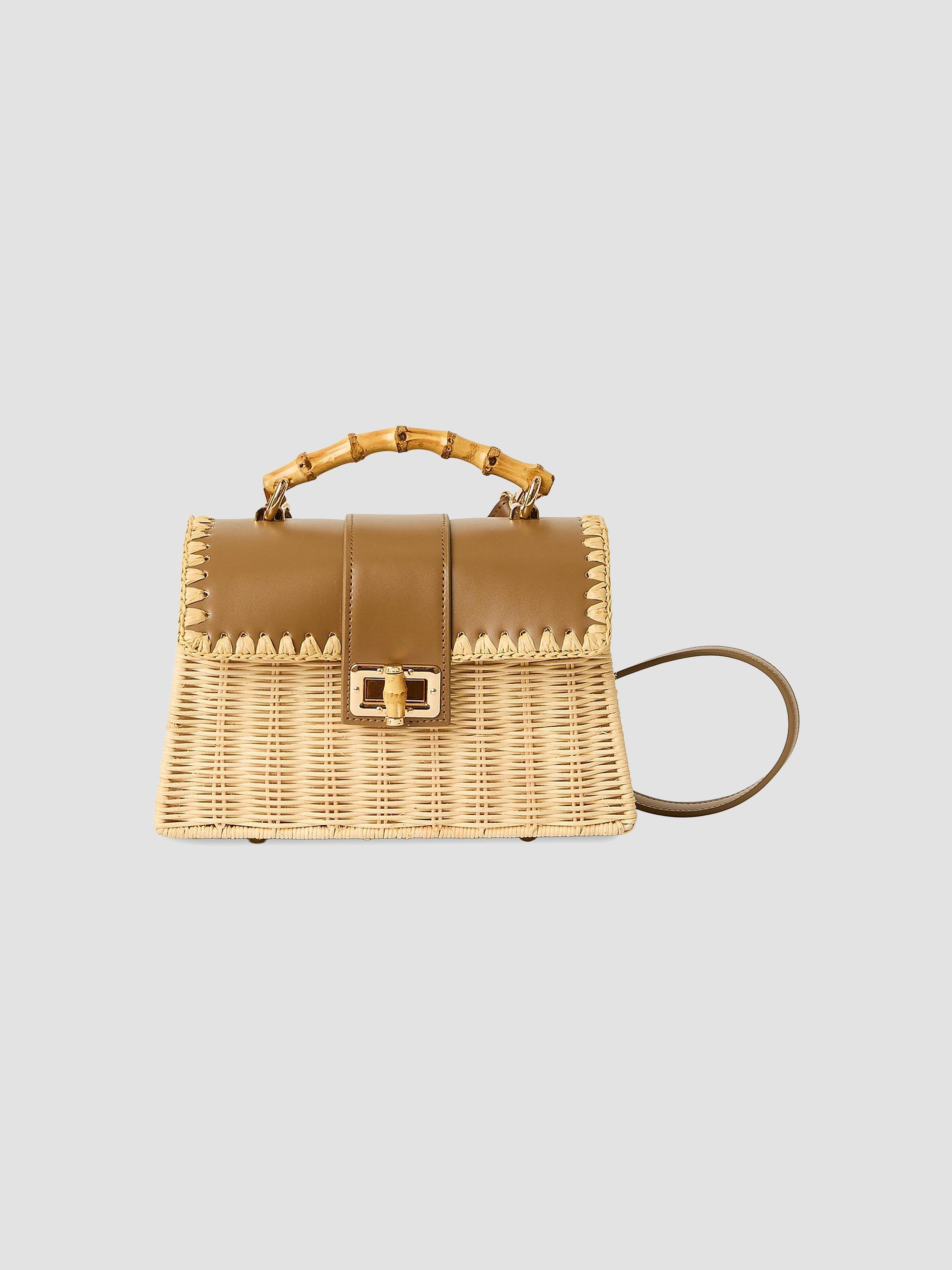 BTB Los Angeles Debon Rattan Top Handle Bag | Saks Fifth Avenue