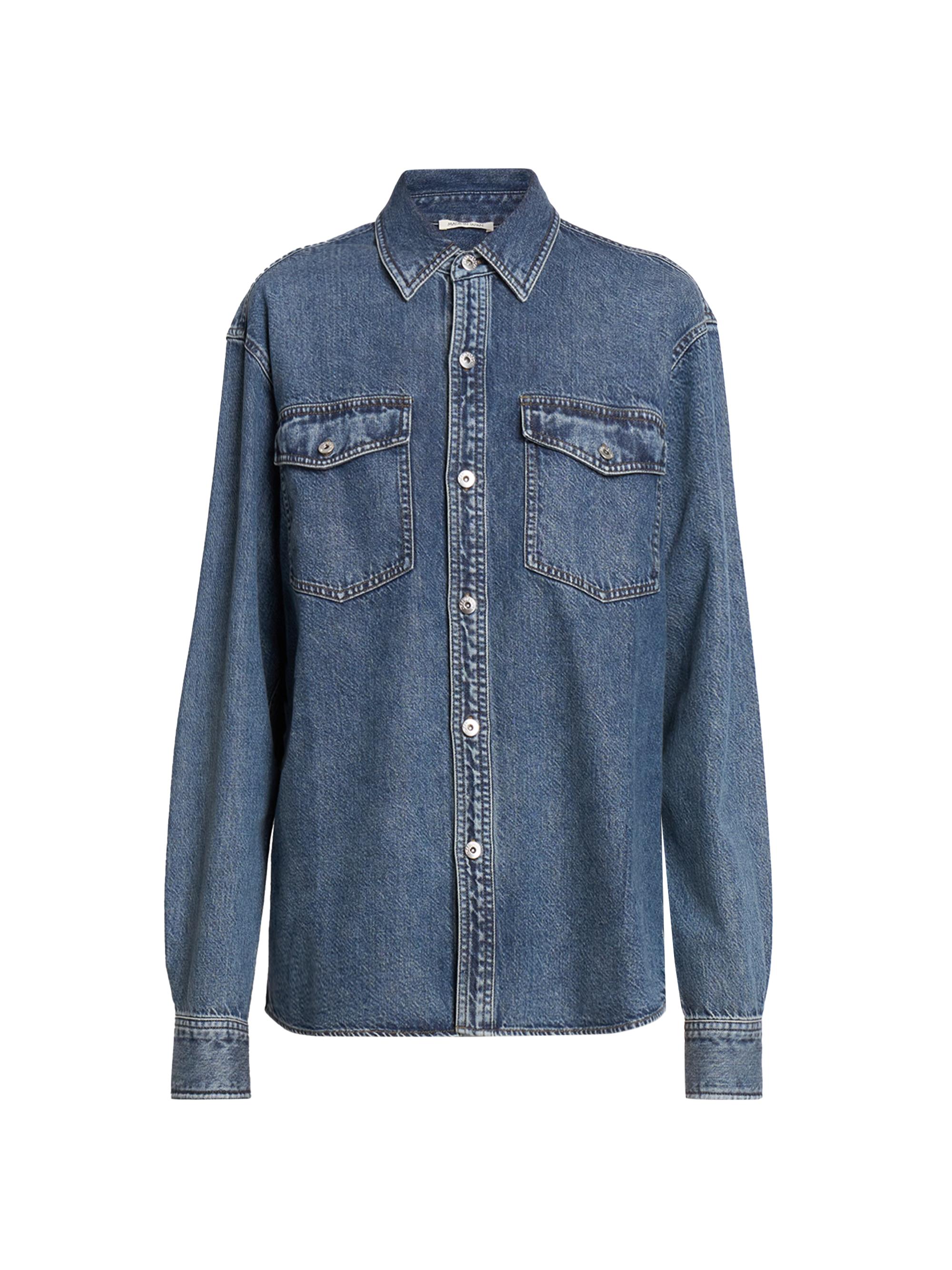 JW Anderson Women's Cotton Oversized Shirt - Mid Blue