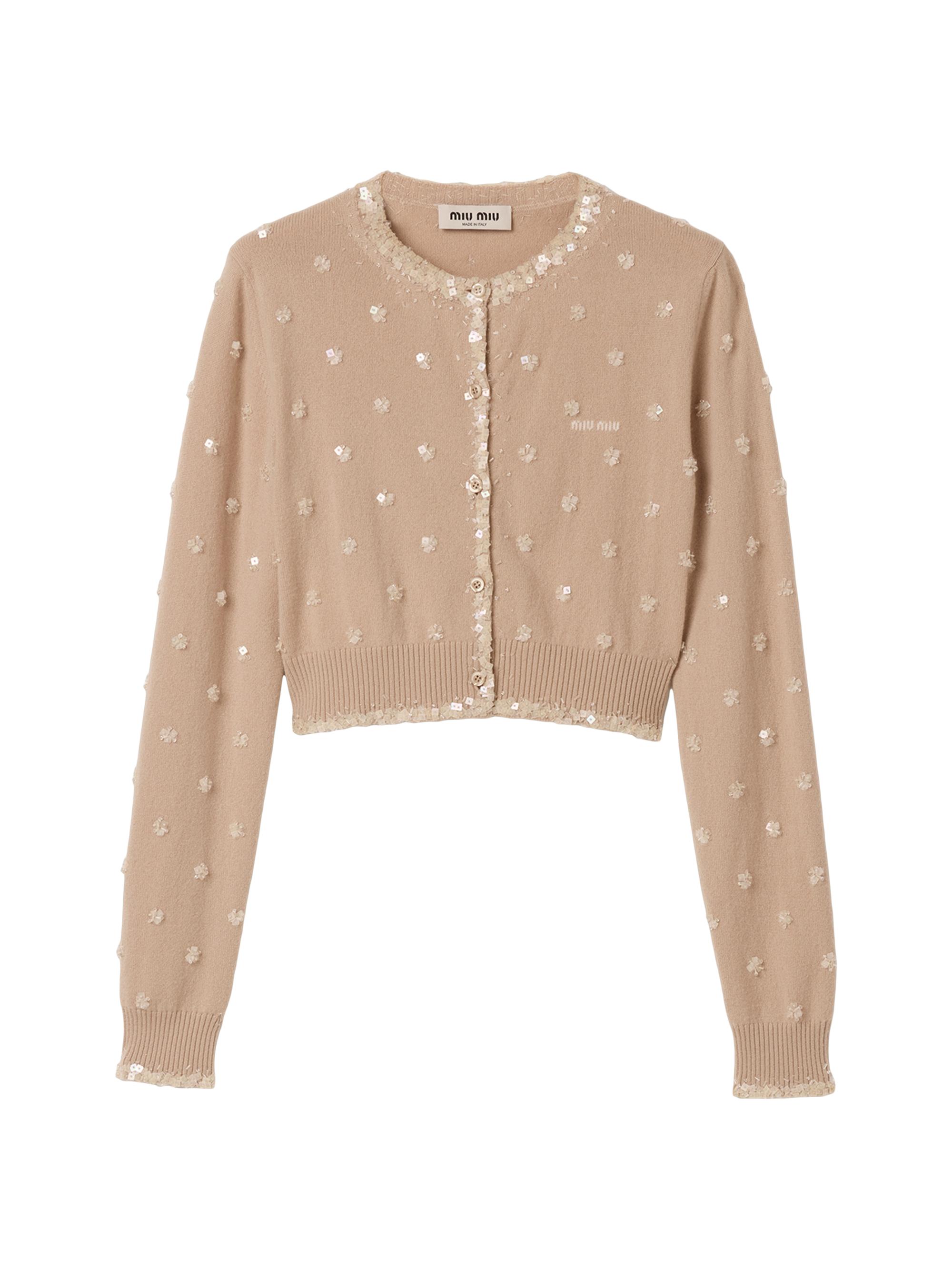 Miu Miu Embroidered Cashmere Cardigan | Saks Fifth Avenue