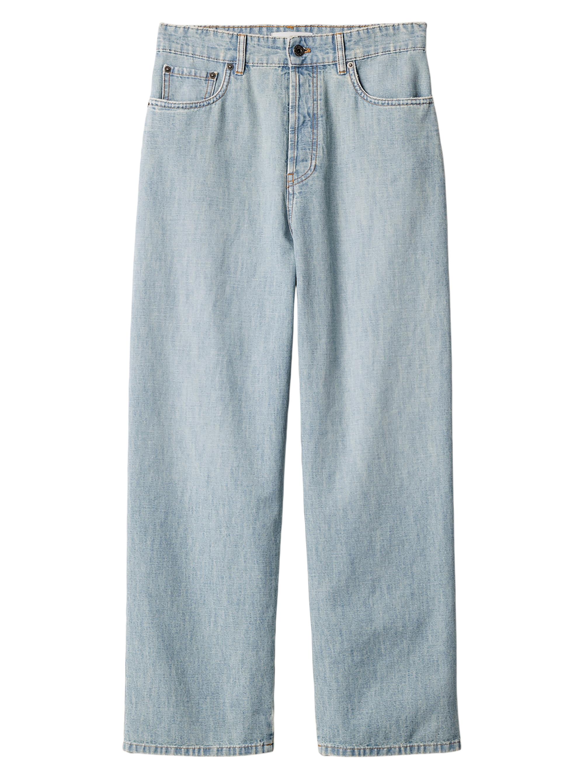 Miu Miu Denim and Poplin Five-Pocket Jeans | Saks Fifth Avenue