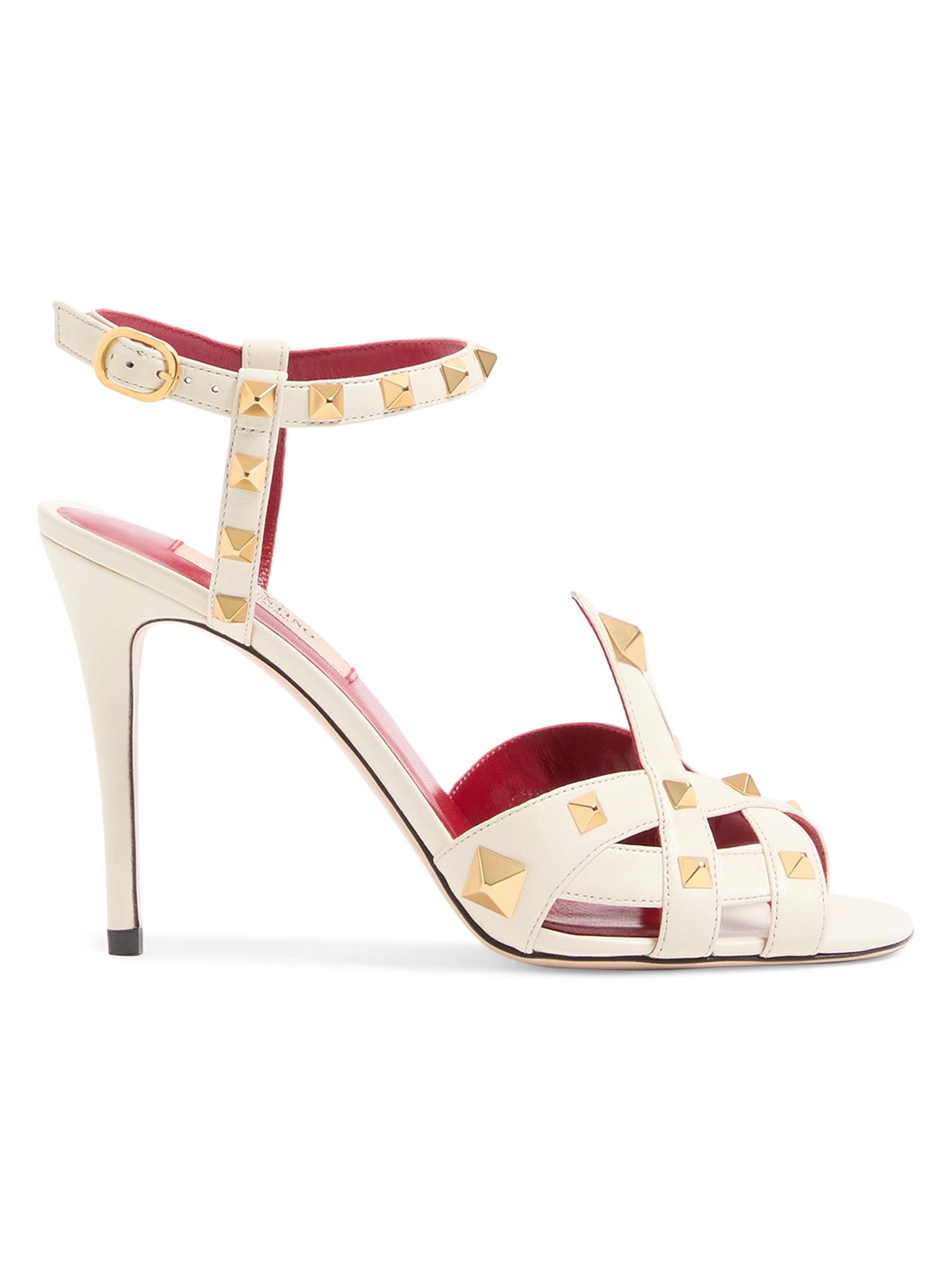 Valentino Garavani Women's Studdy 100MM Kidskin Sandals -