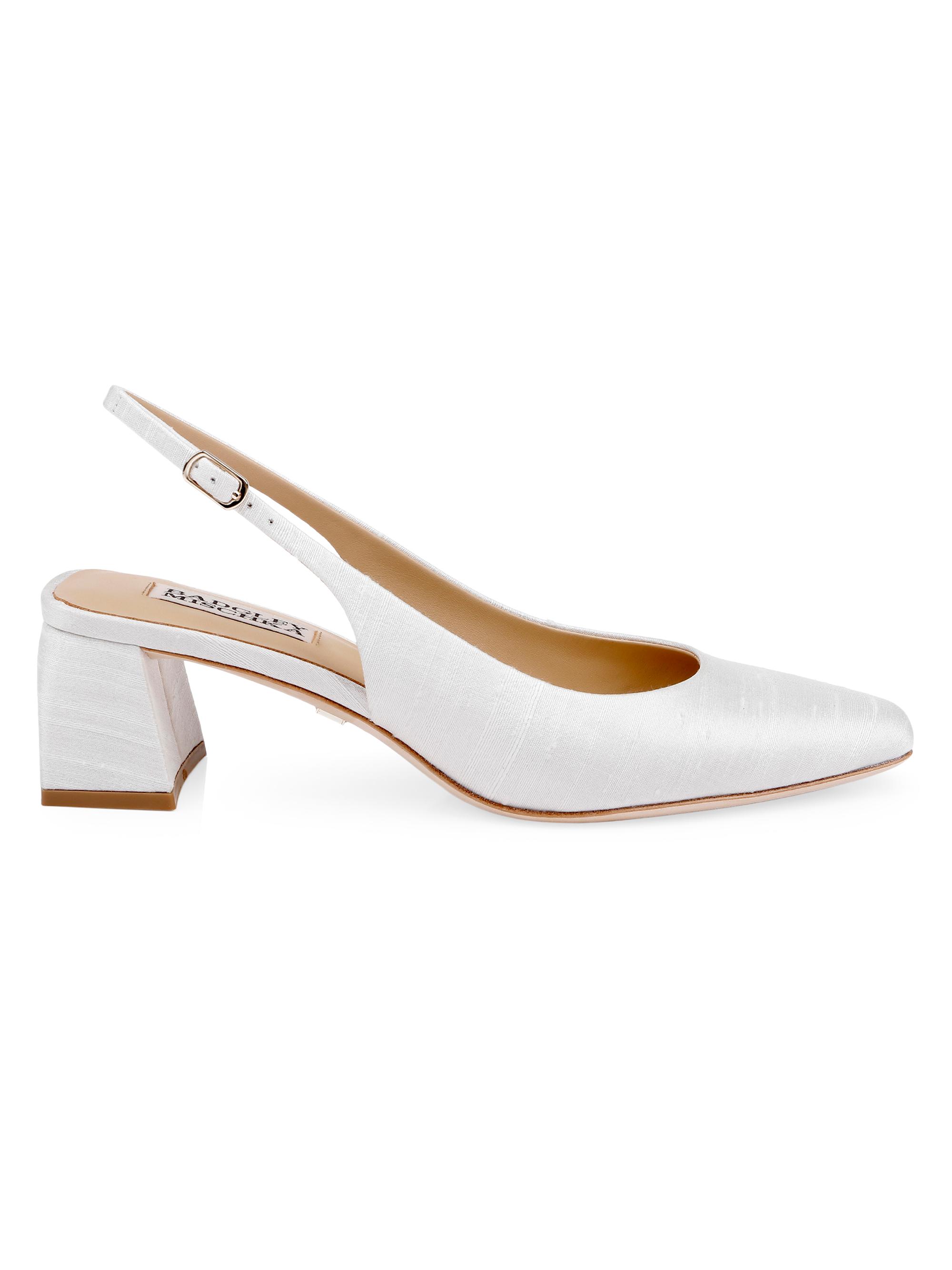 Badgley Mischka Women's Oaklee 50MM Silk Slingback Pumps -  Silk | Thumbnail 6