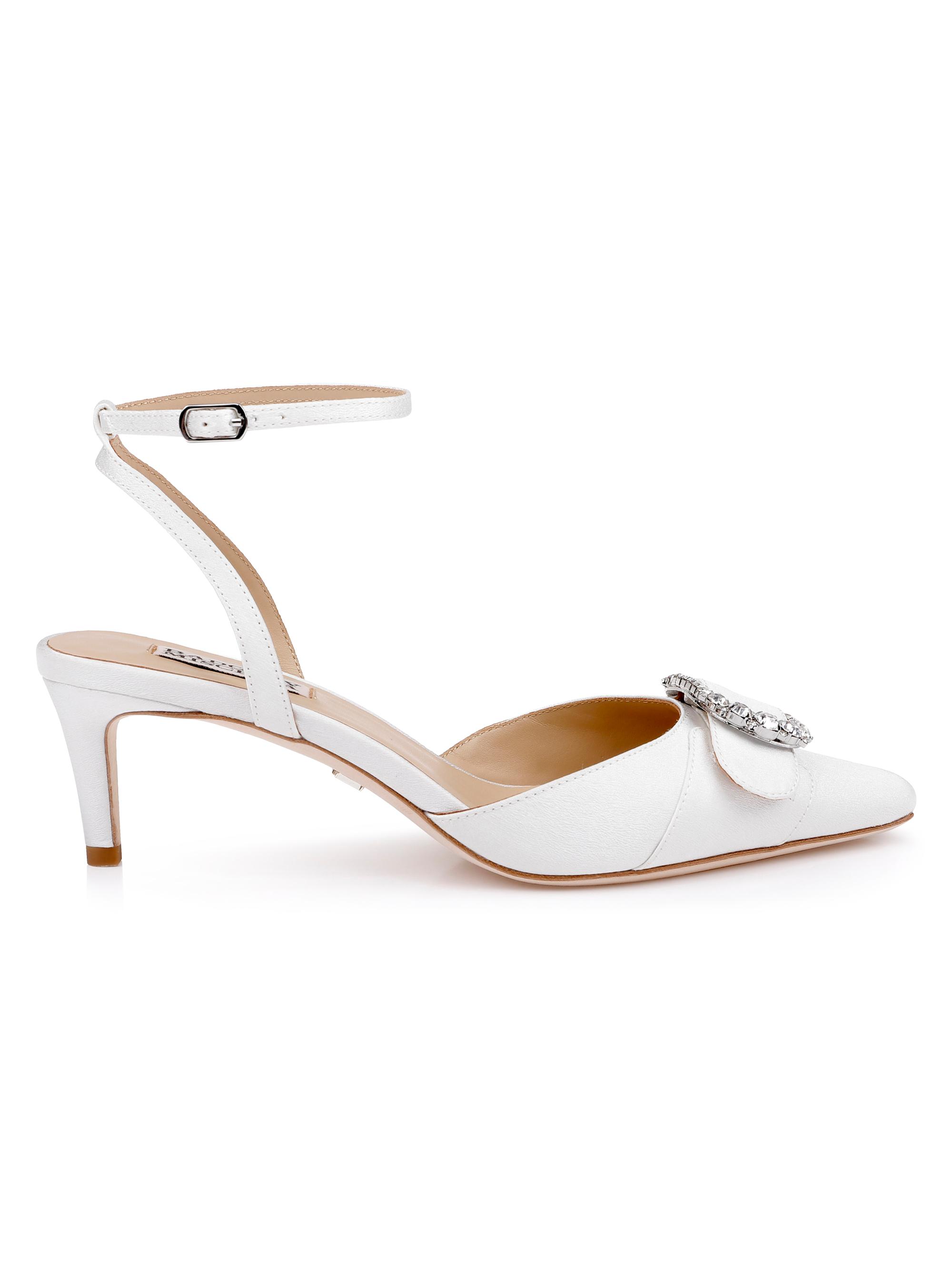 Badgley Mischka Women's Odesza 50MM Crepe Pumps - White Crepe