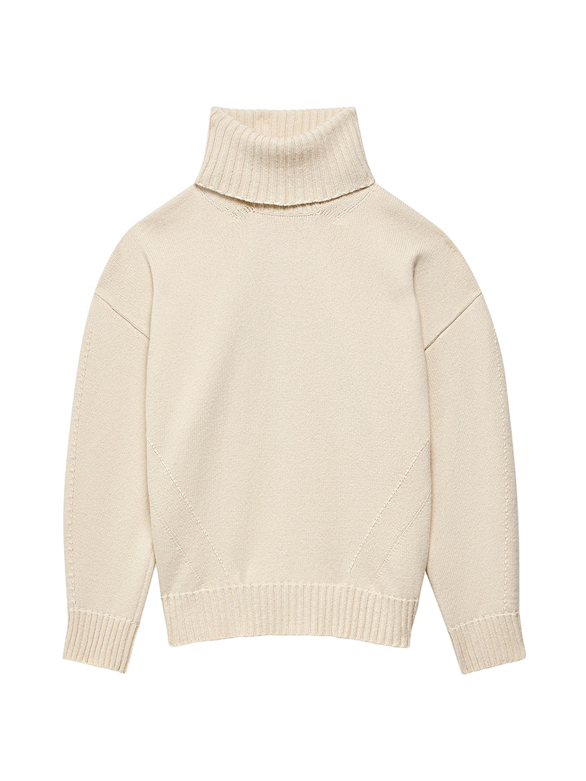 Another Tomorrow Women's Oversized Luxe Turtleneck -