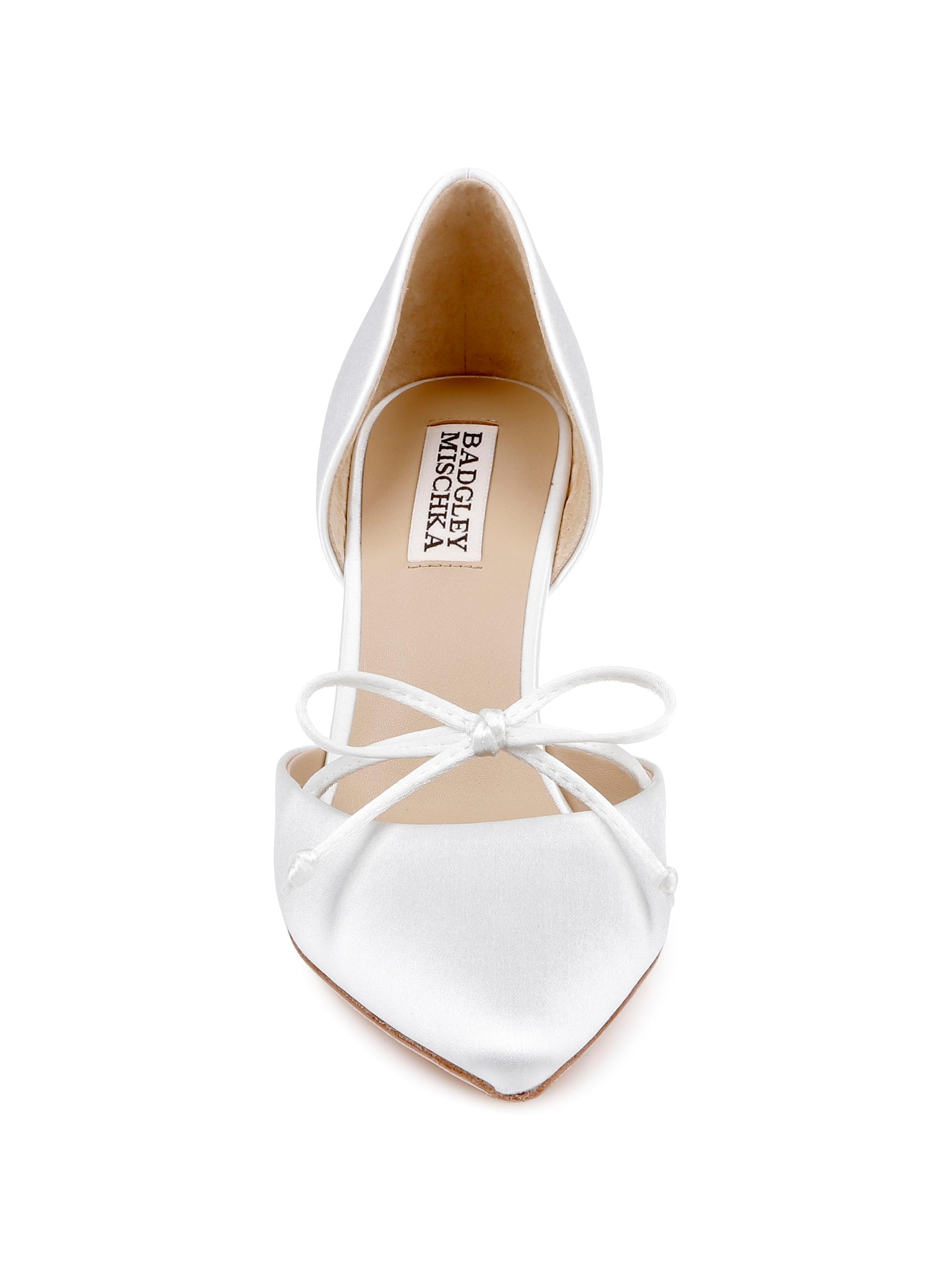 Badgley Mischka Women's Olympic 80MM Satin Pumps - White Satin | Thumbnail 5