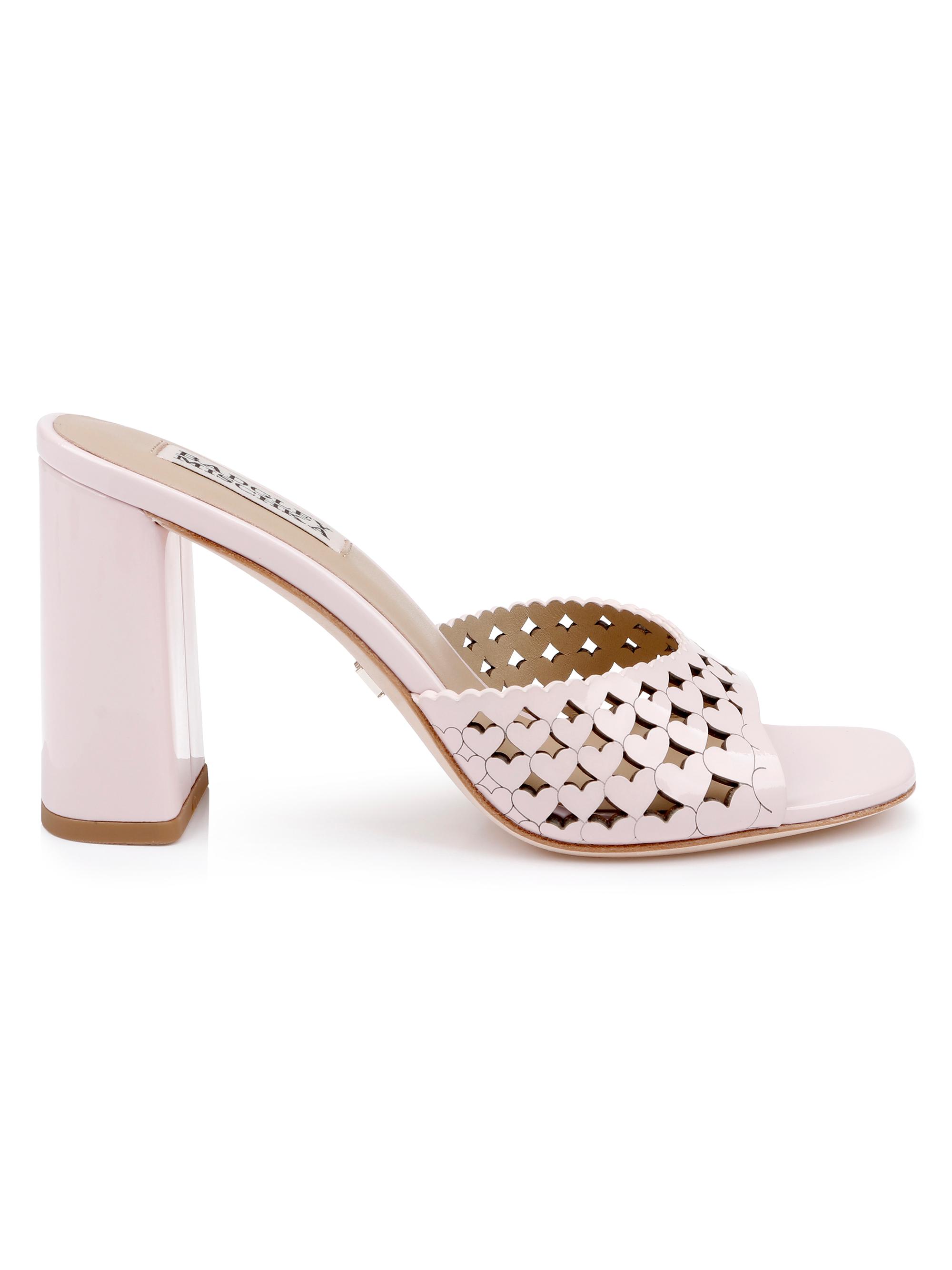 Badgley Mischka Women's Omni 85MM Patent Leather Sandals - White Patent