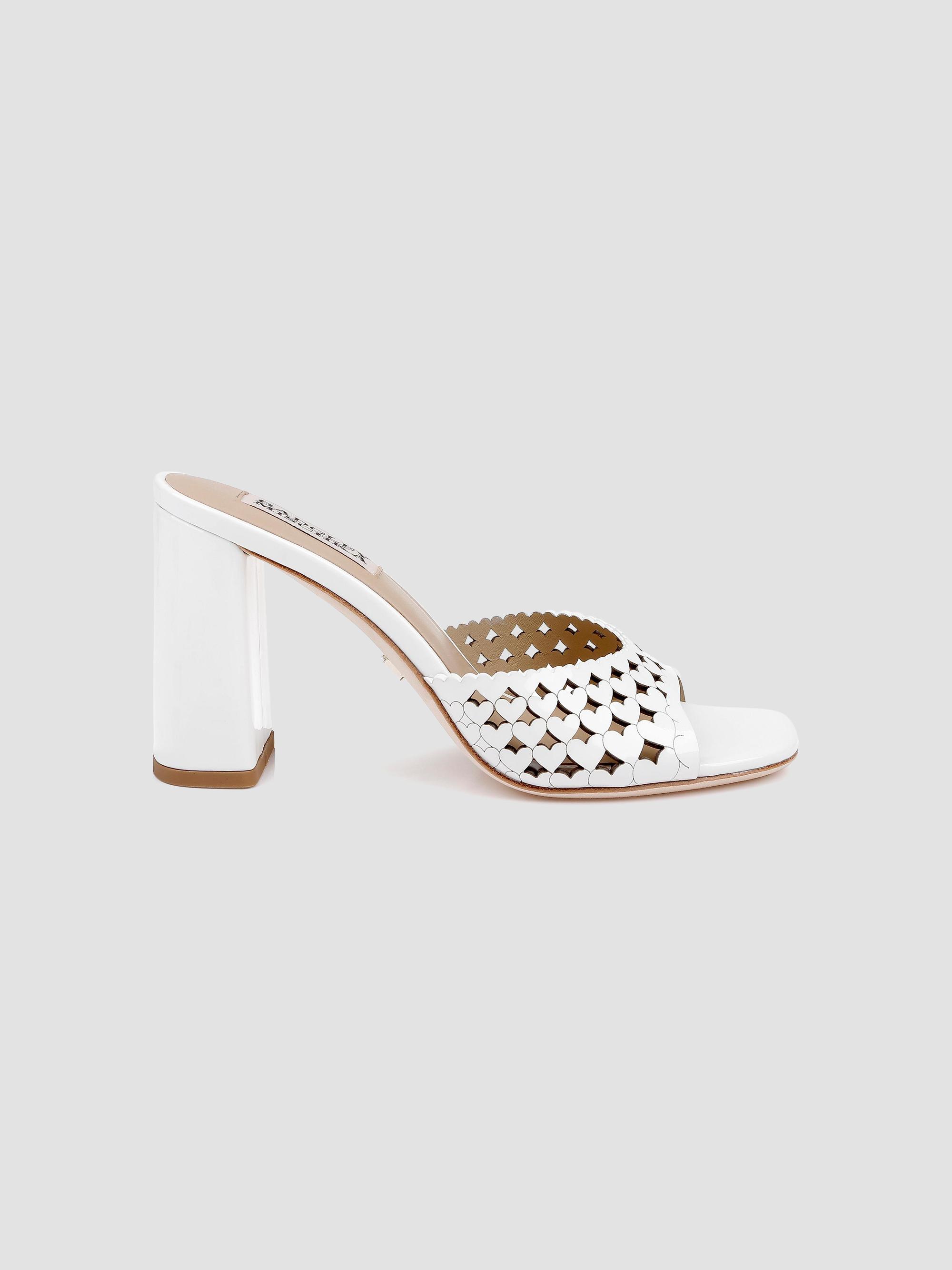 Badgley Mischka Women's Omni 85MM Patent Leather Sandals - White Patent | Thumbnail 7