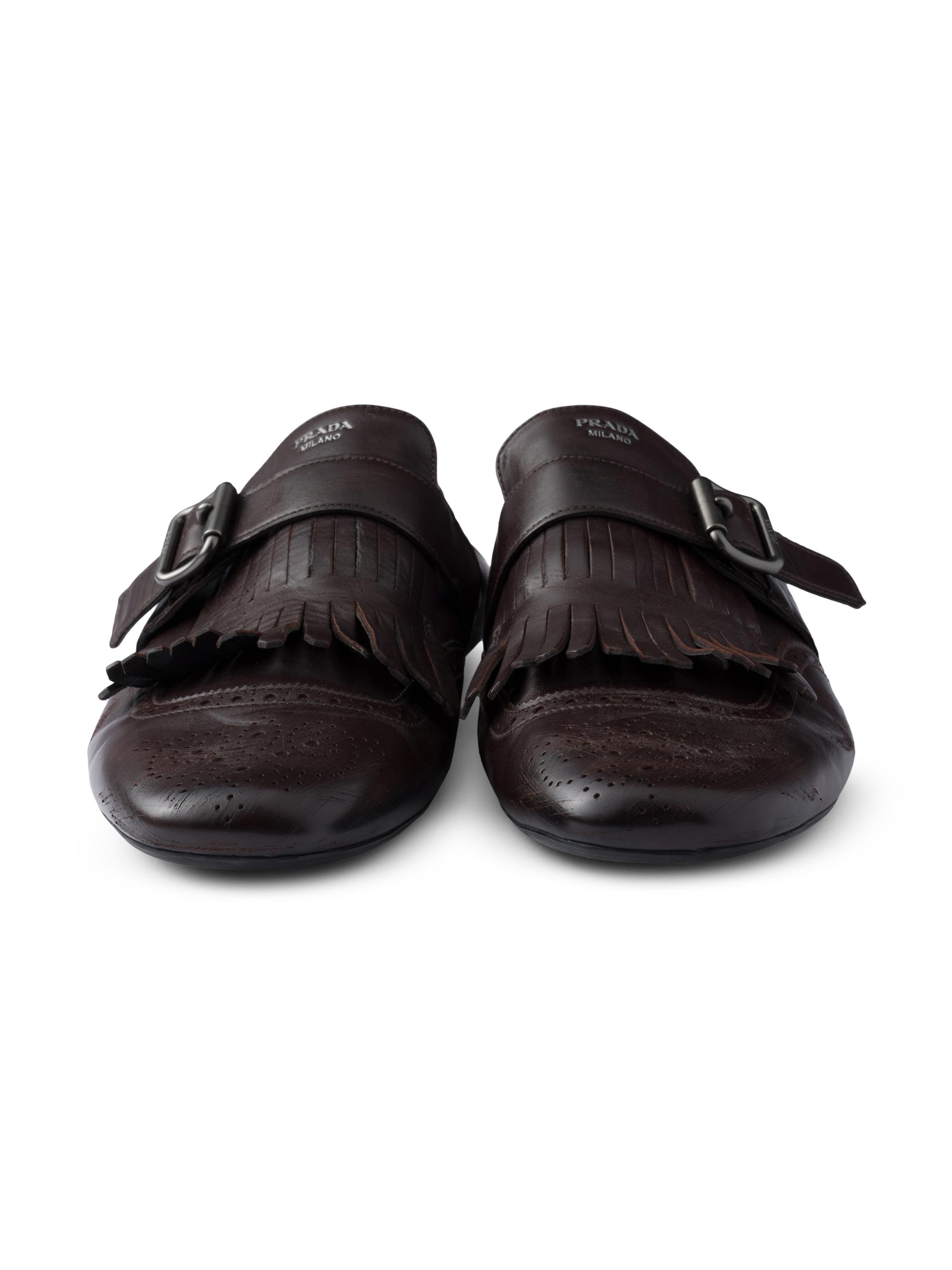 Prada Shuffle Fringed Monk Strap Shoes | Saks Fifth Avenue