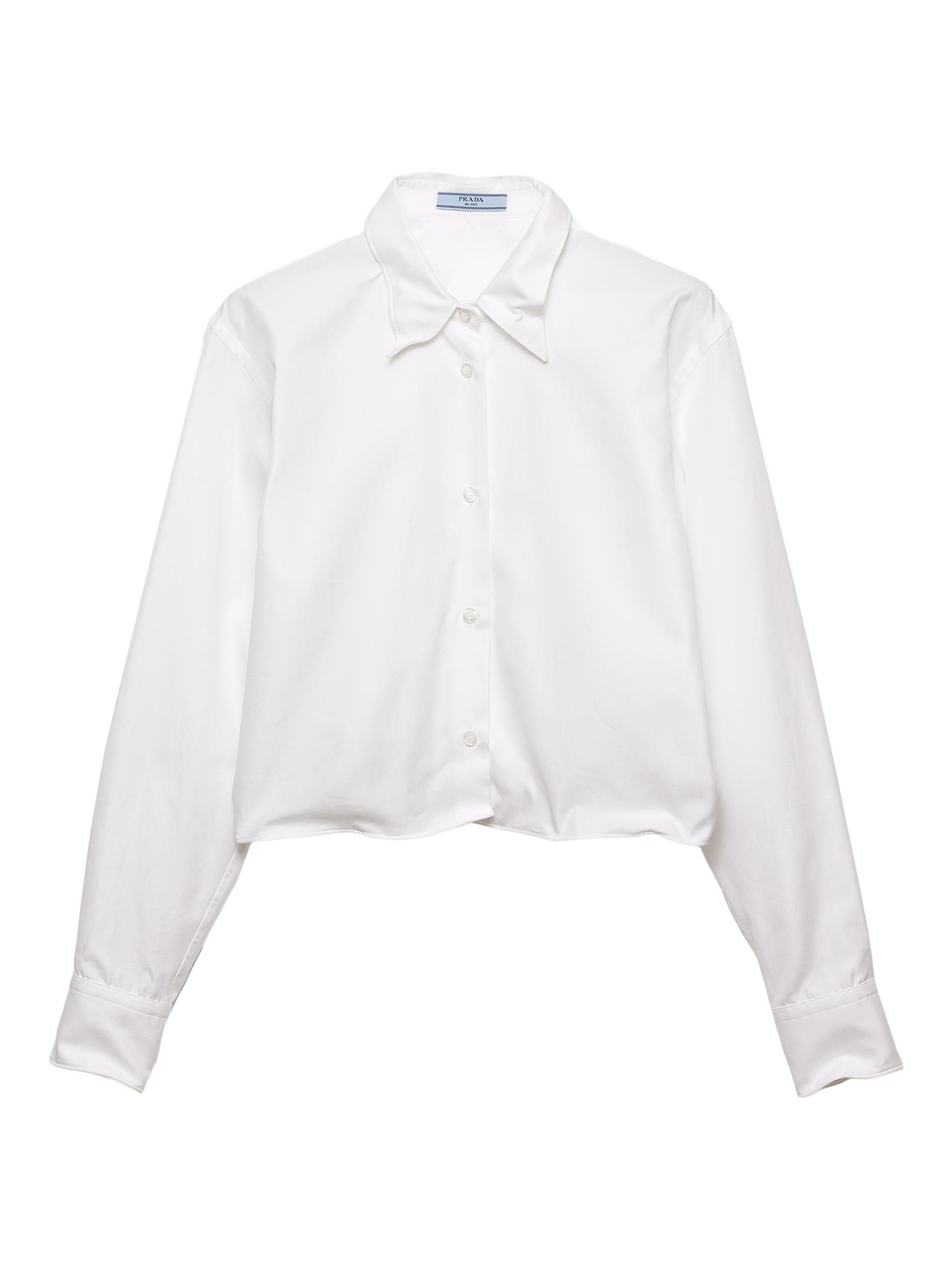 Prada Embroidered Poplin Shirt | Saks Fifth Avenue