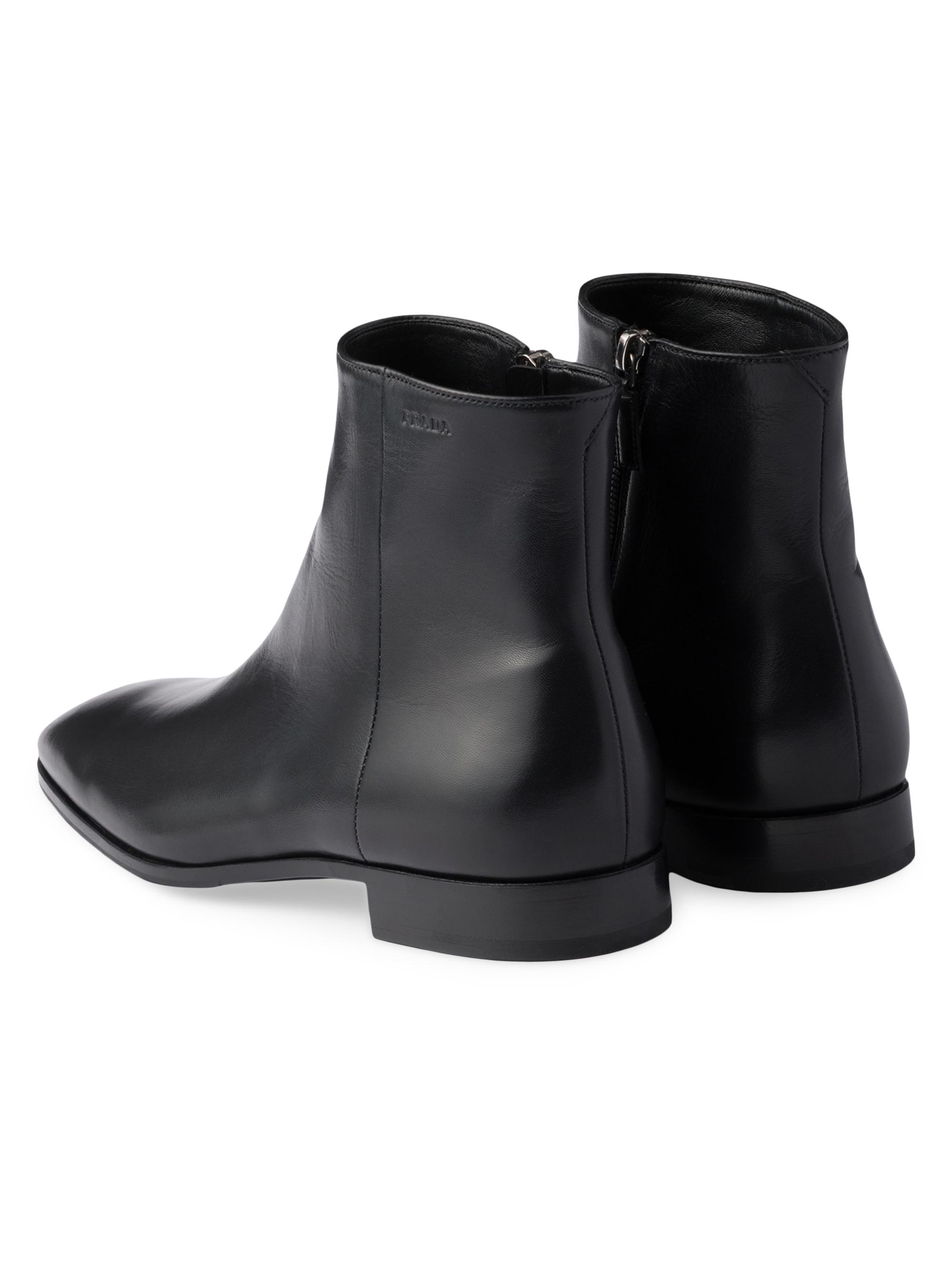 Prada Leather Booties | Saks Fifth Avenue