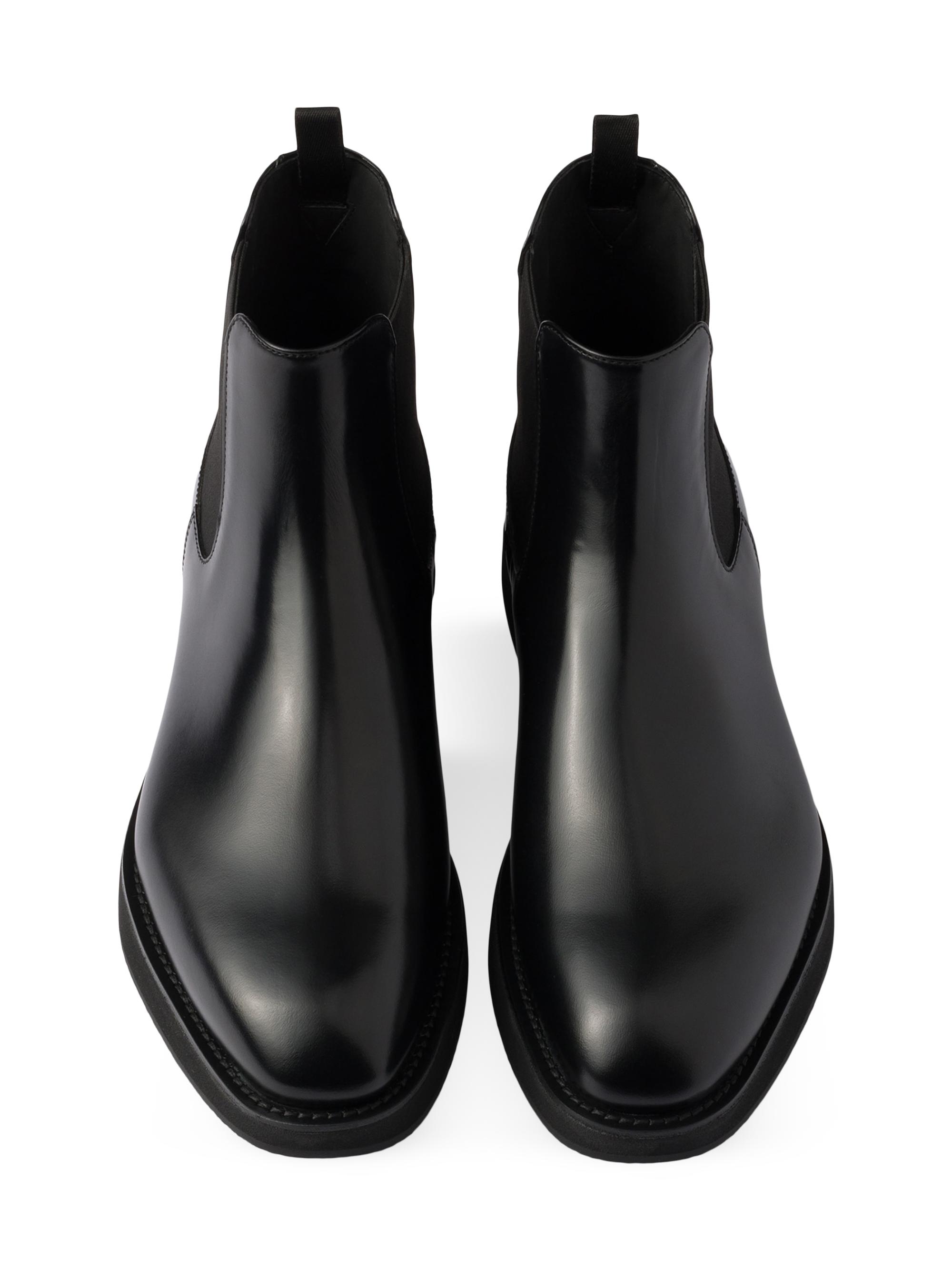 Prada Brushed Leather Chelsea Boots | Saks Fifth Avenue