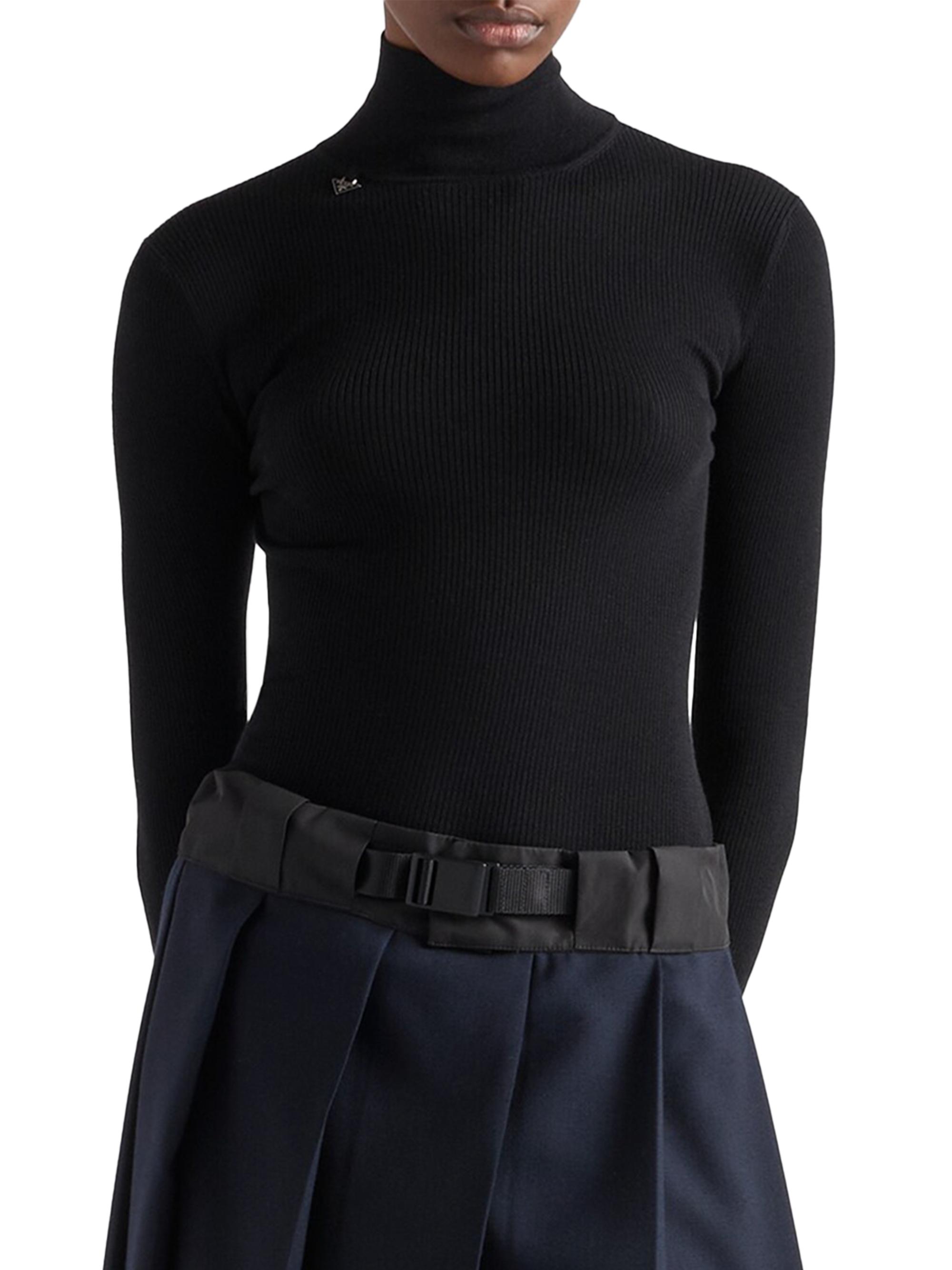 2021 prada ニットポロシャツ ブラック 46 プラダ(PRADA)プラダ ニット ポロシャツ 衣料品 トップス メンズ