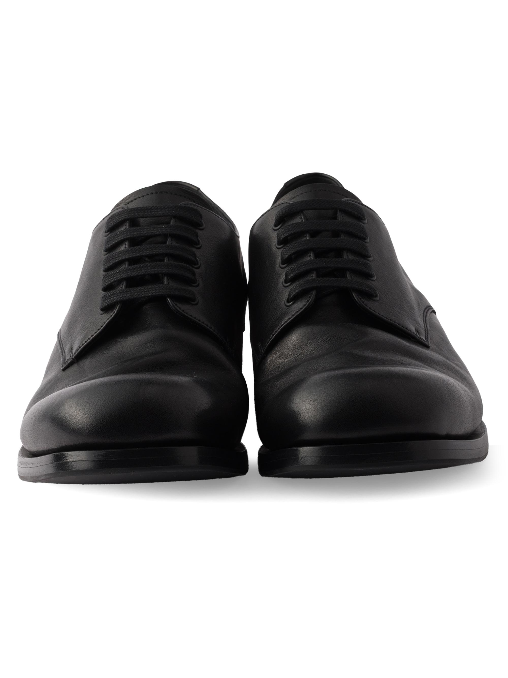 Prada Antiqued Leather Laced Derby Shoes | Saks Fifth Avenue
