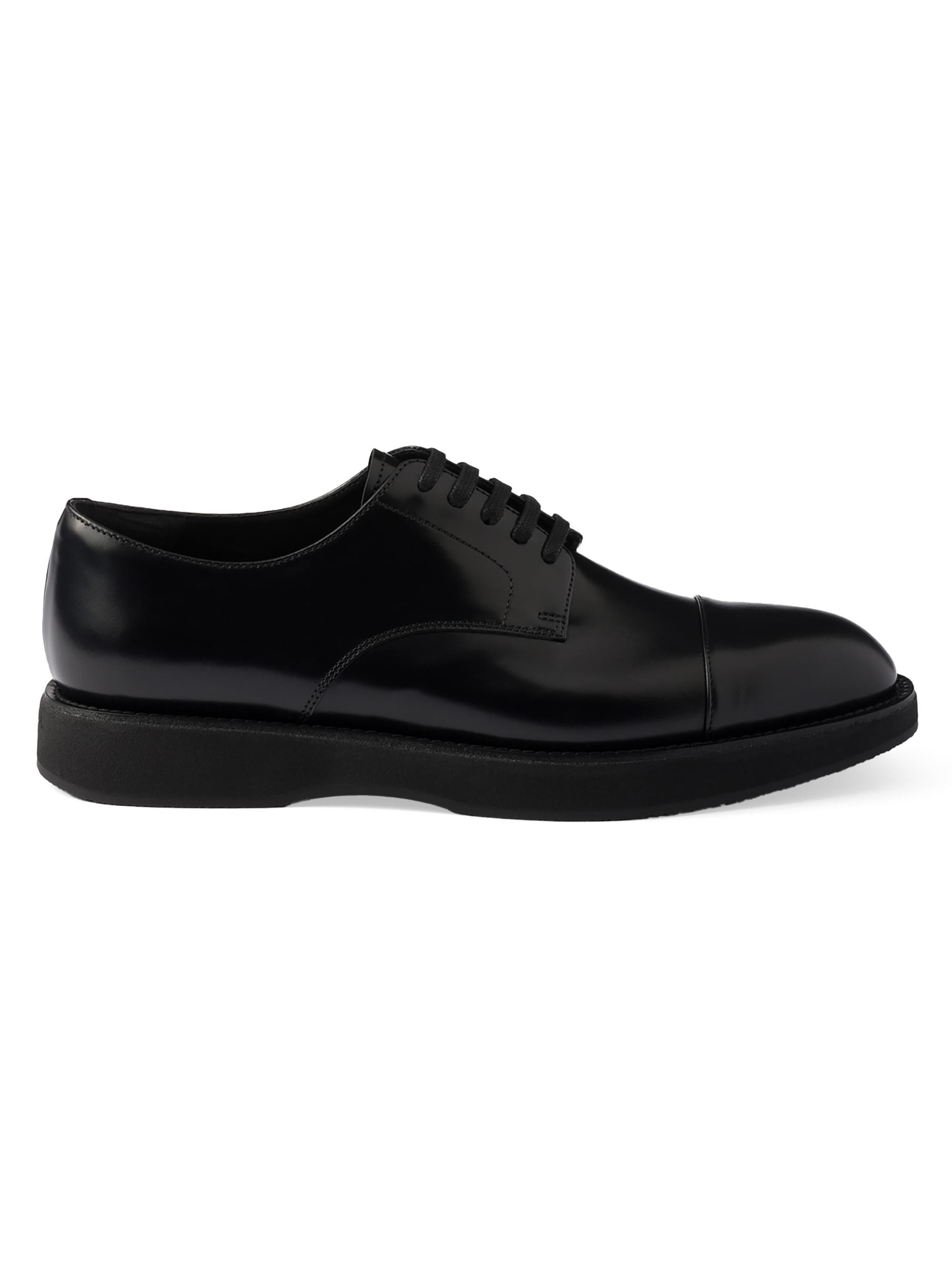 Prada Brushed Leather Lace-Up Shoes | Saks Fifth Avenue