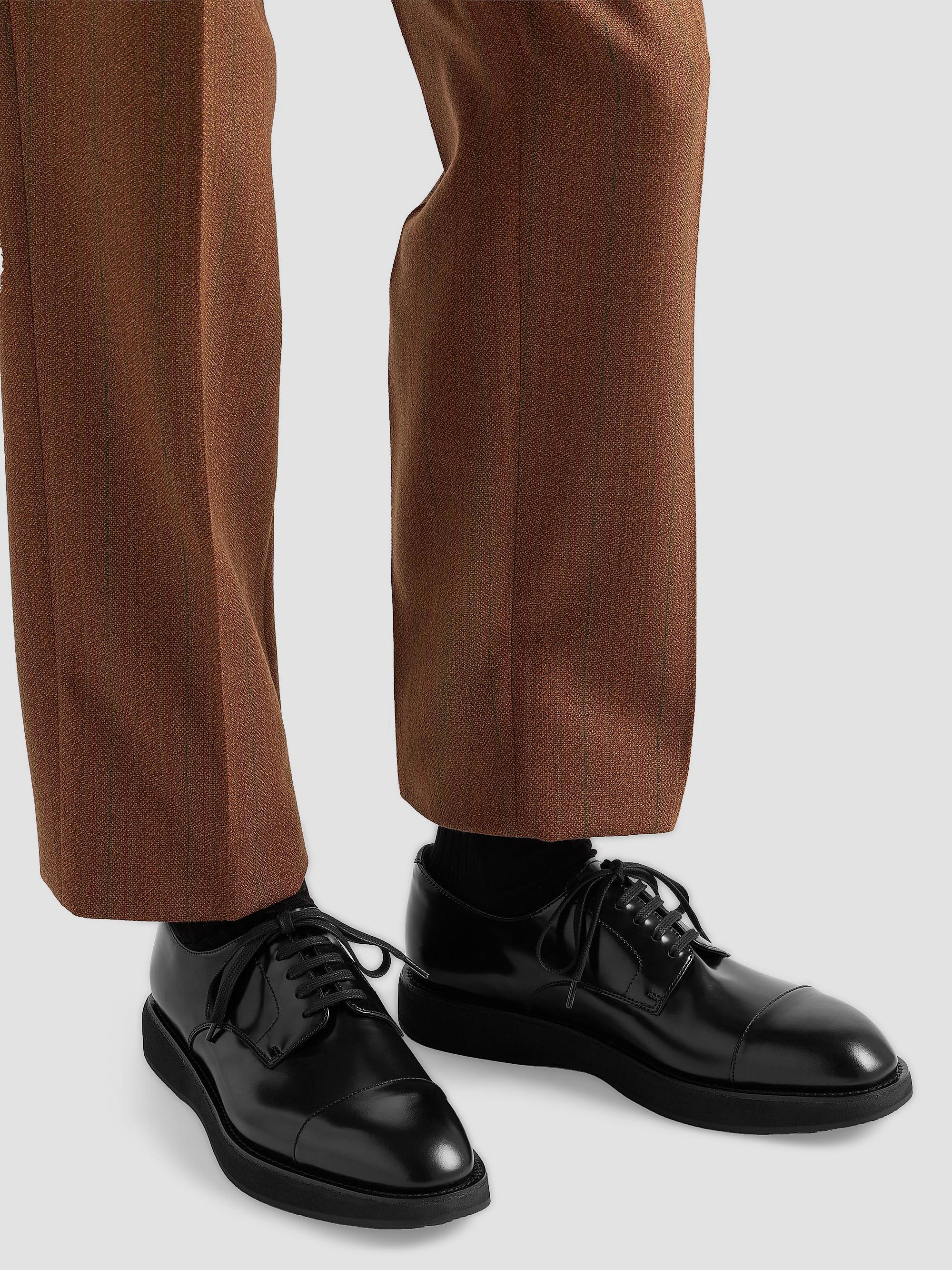 Prada Brushed Leather Lace-Up Shoes | Saks Fifth Avenue