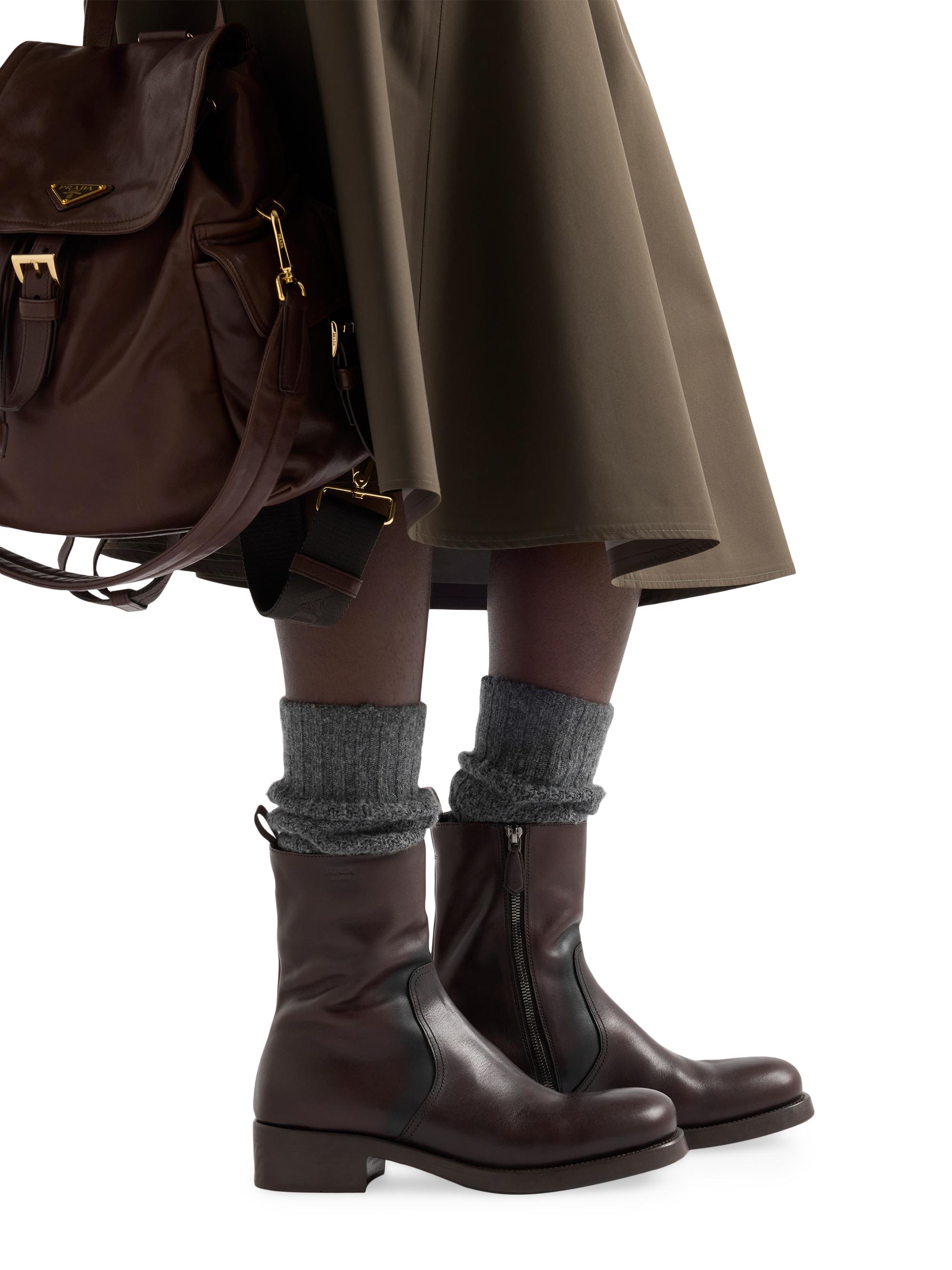 Prada Leather Mid-Calf Boots | Saks Fifth Avenue