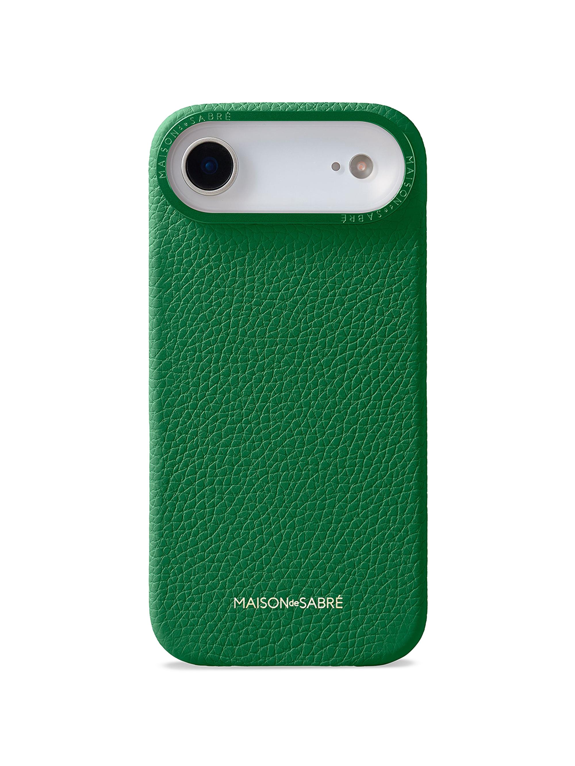 Maison de Sabre Leather Phone Case (iPhone 17 Air) - Emerald Green
