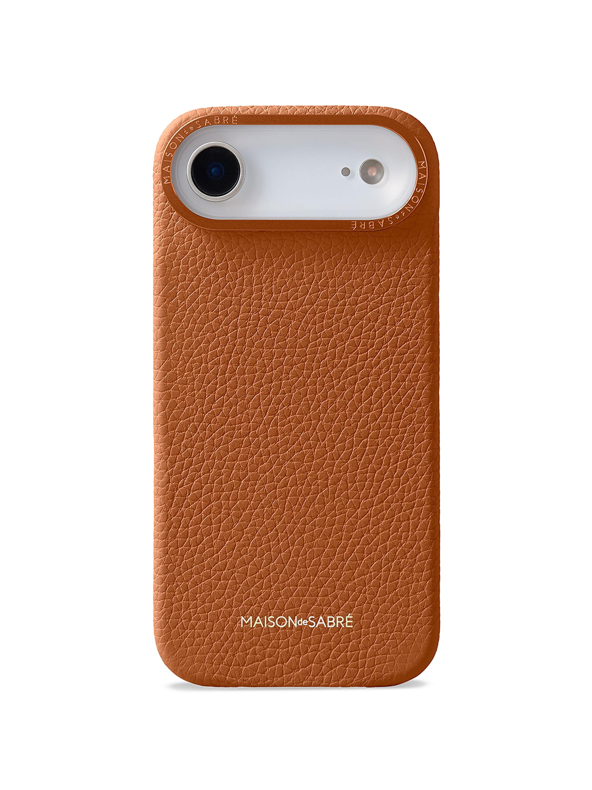 Maison de Sabre Leather Phone Case (iPhone 17 Air) - Pecan Brown