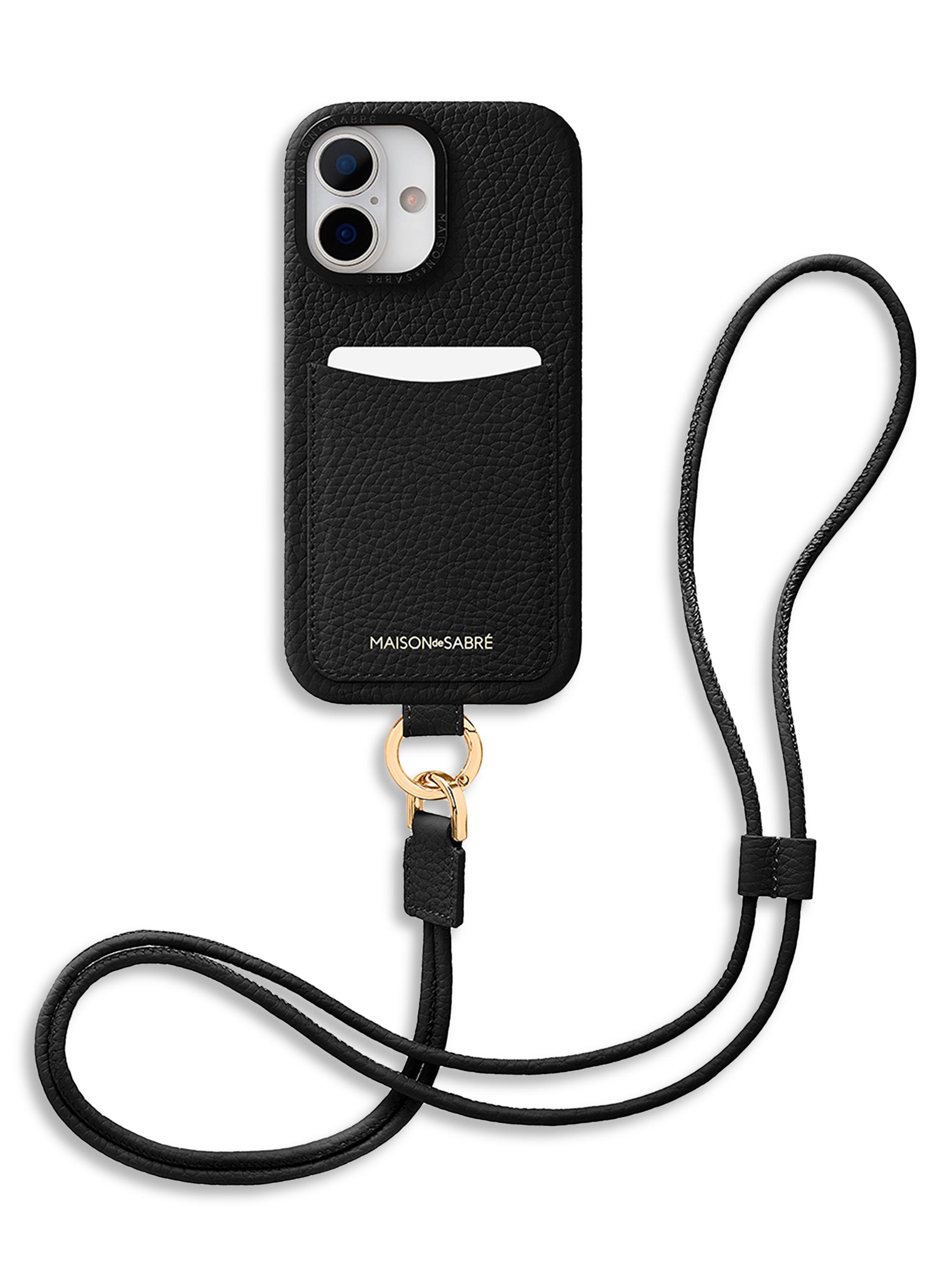 MAISON de SABRÉ iPhone15promax スマホケース The Sling Phone Case iPhone 15 Pro Max - Black Caviar