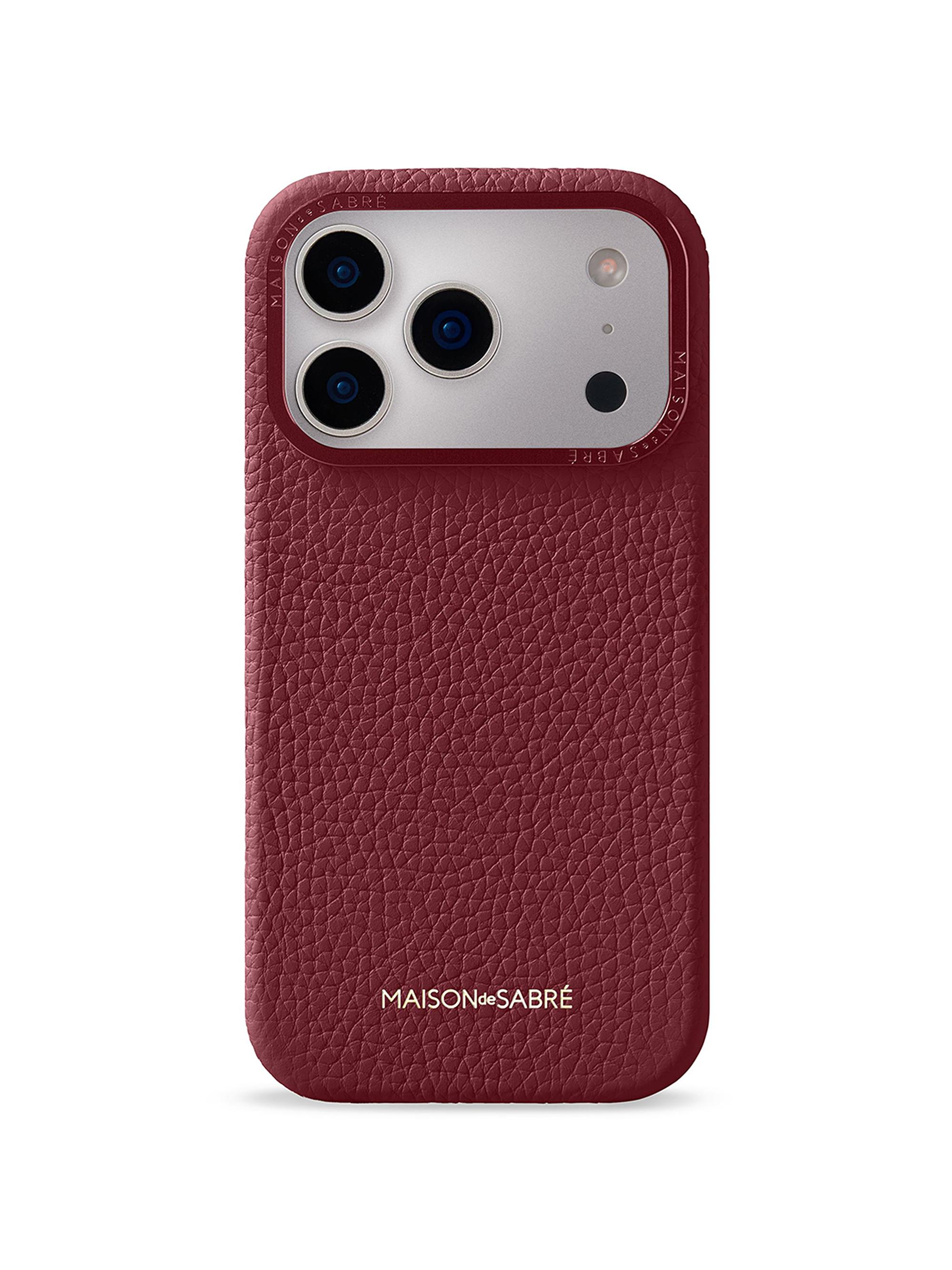 Maison de Sabre Leather Phone Case iPhone 15 Pro | Saks Fifth Avenue