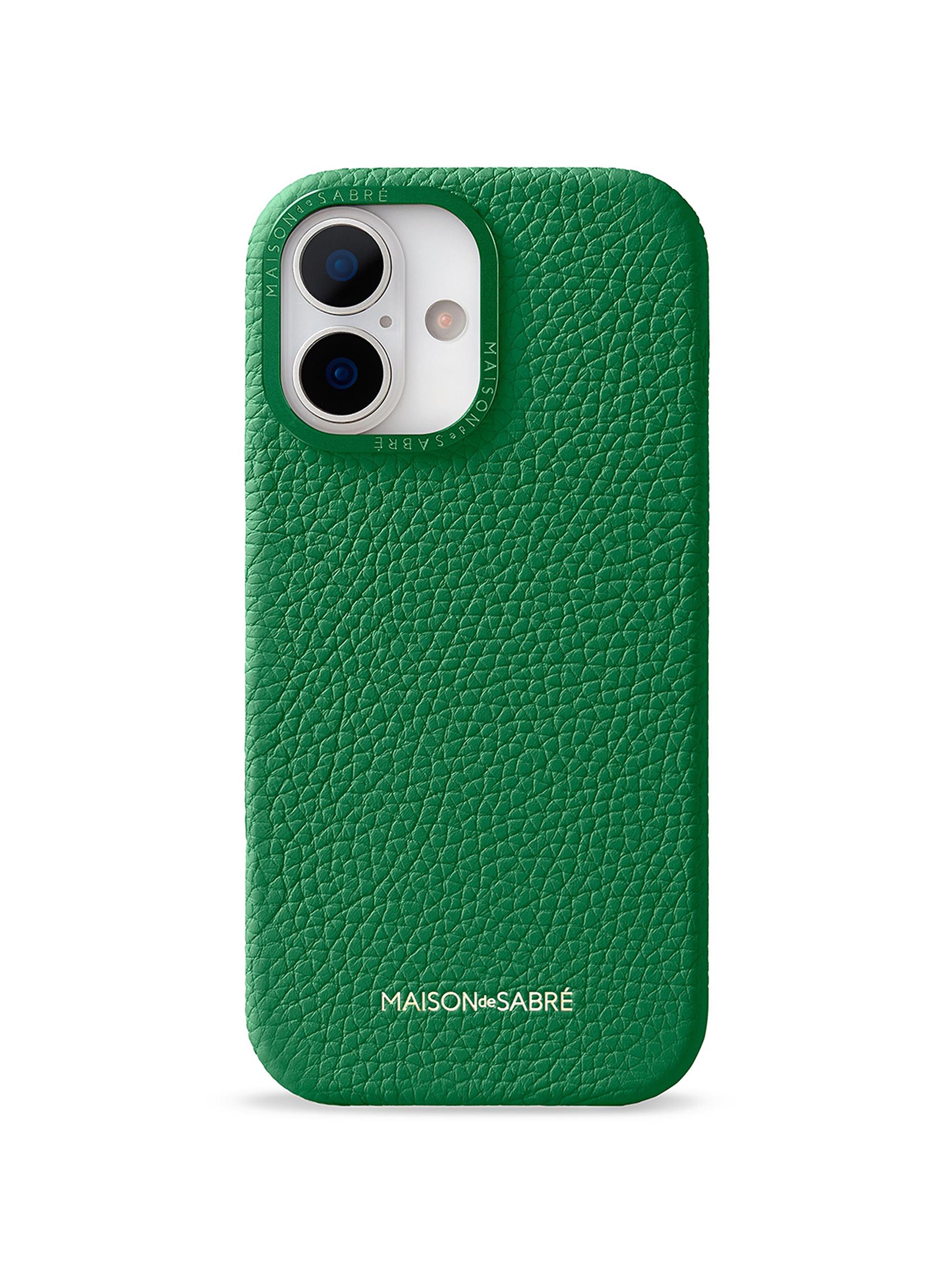 Maison de Sabre Leather Phone Case (iPhone 17) - Emerald Green