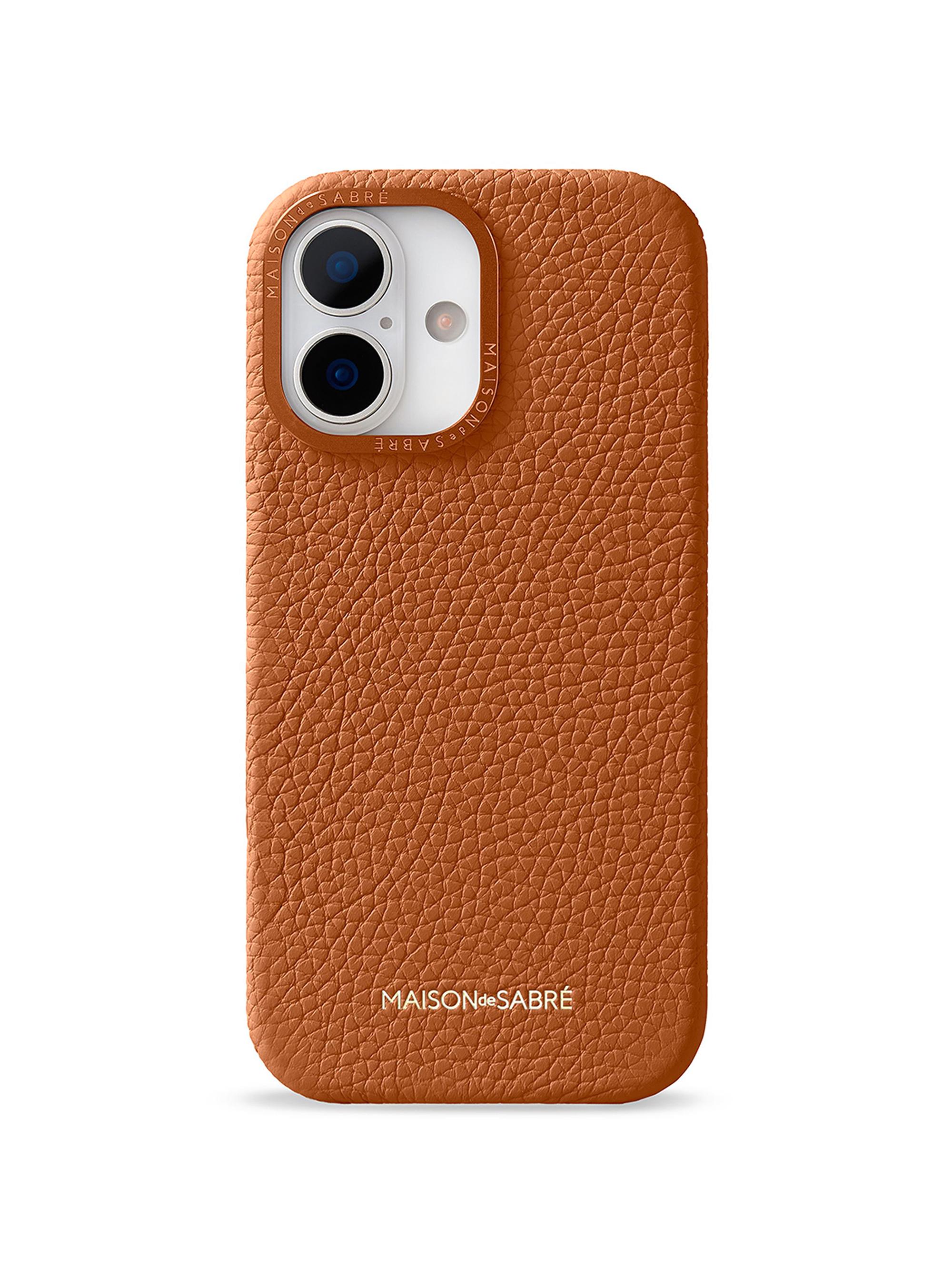 Maison de Sabre Leather Phone Case (iPhone 17) - Pecan Brown