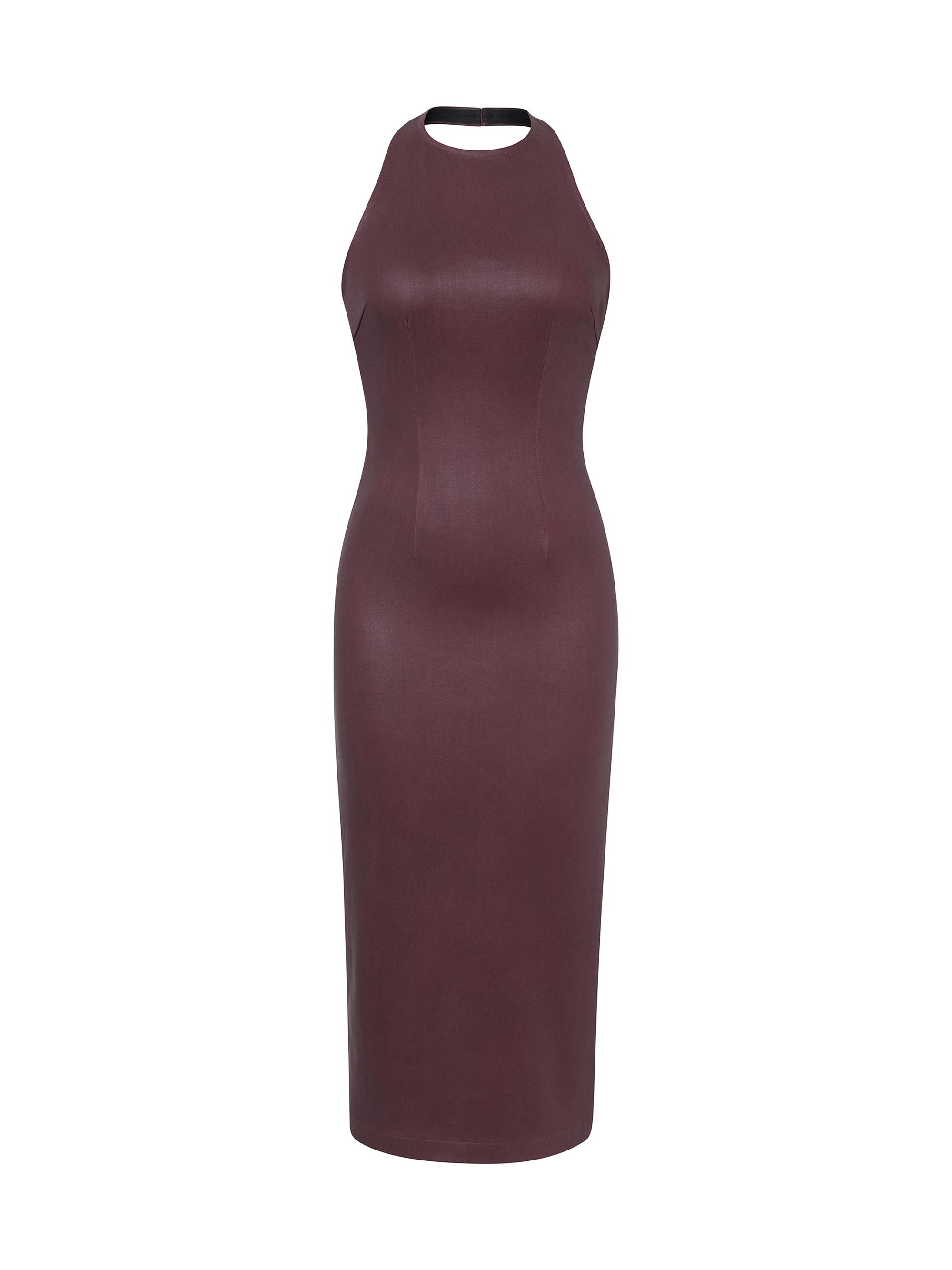 DL1961 Women's Esme Coated Midi Dress - Saffron Coated