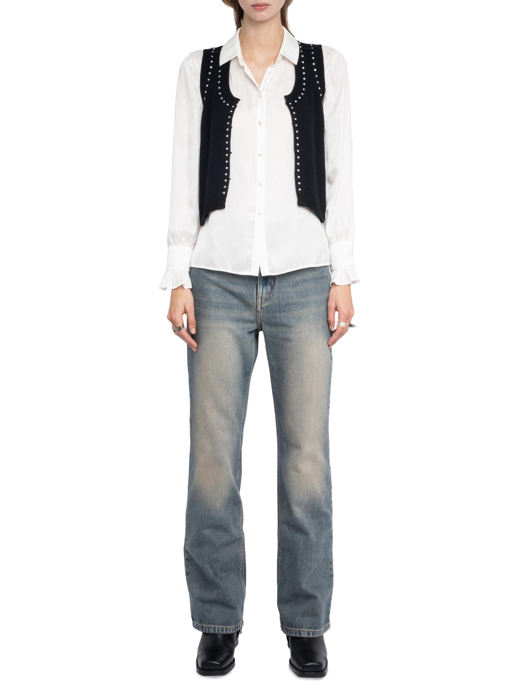 Zadig & Voltaire Dublin Studded Wool-Cashmere Sweater Vest | Saks