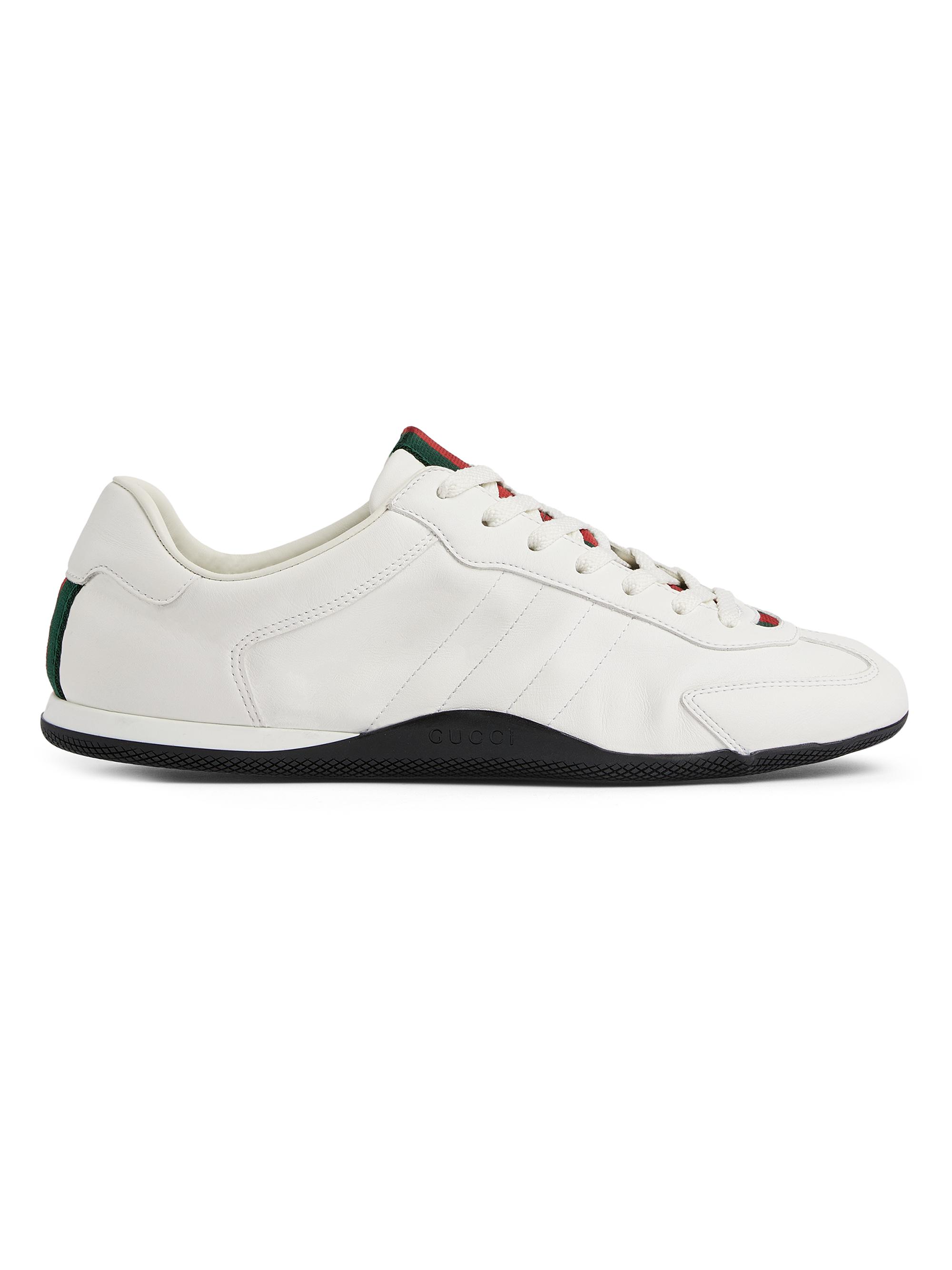 Gucci Men's Rochelle Leather Low-Top Sneakers -