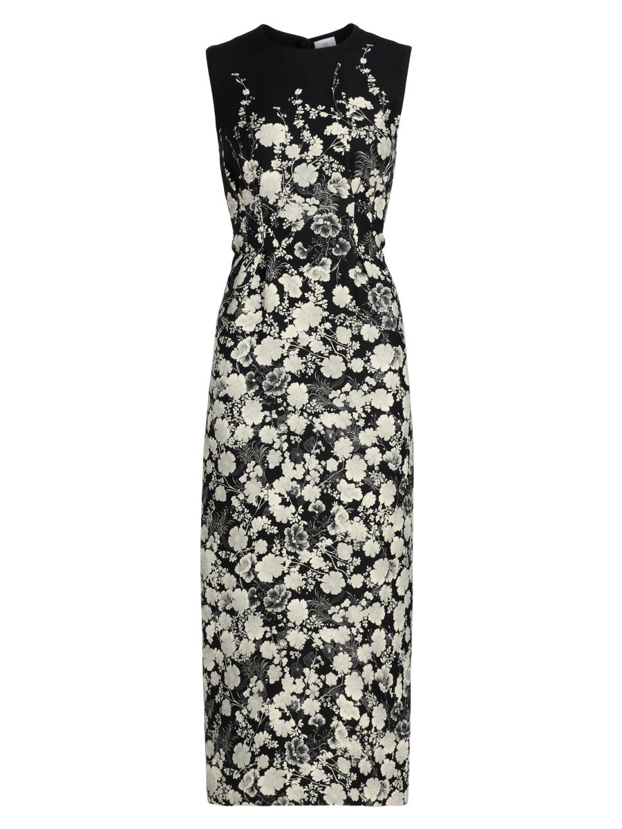 Adam Lippes Women's Ophelia Floral Wool-silk Midi-dress In Multi