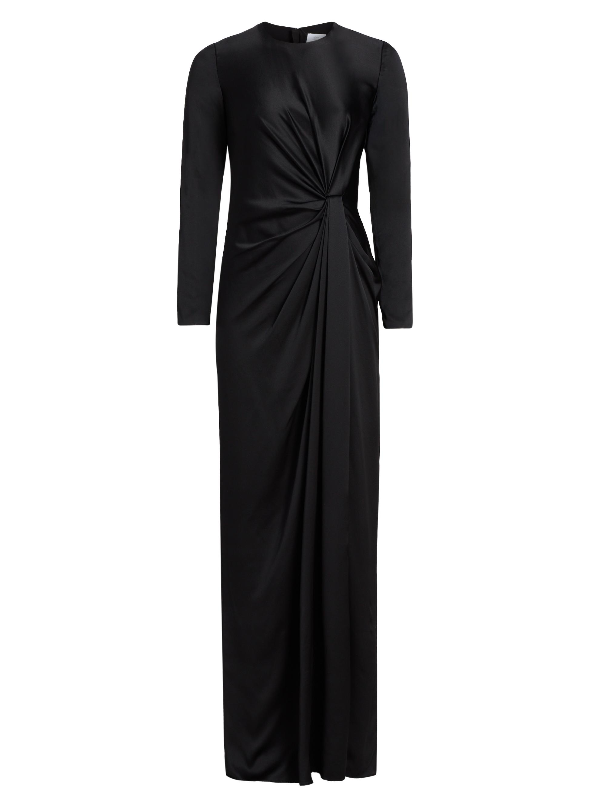 Adam Lippes Women's Salome Draped Silk Charmeuse Gown - Black