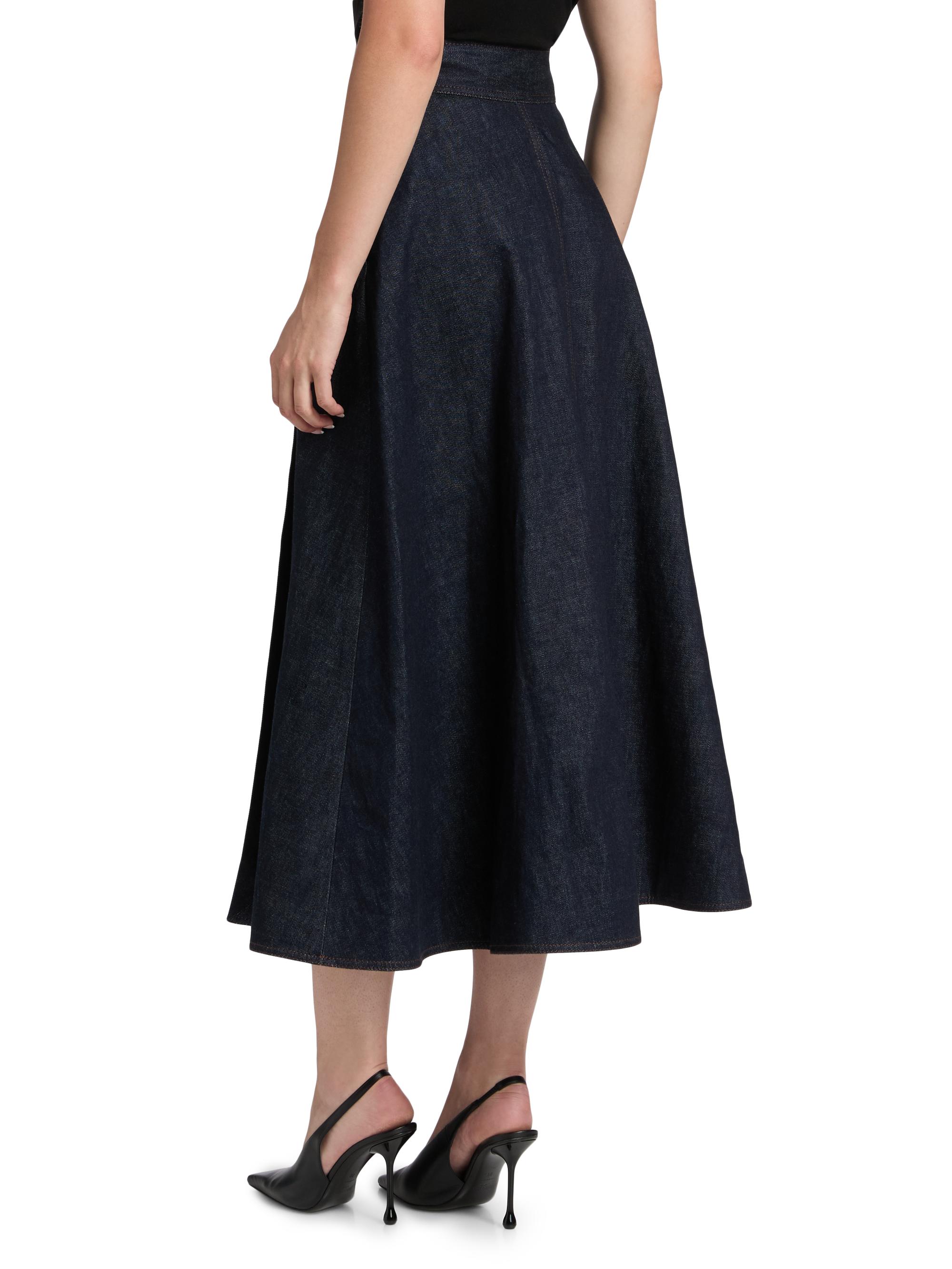Adam Lippes Caspian Denim Wrap Skirt | Saks Fifth Avenue