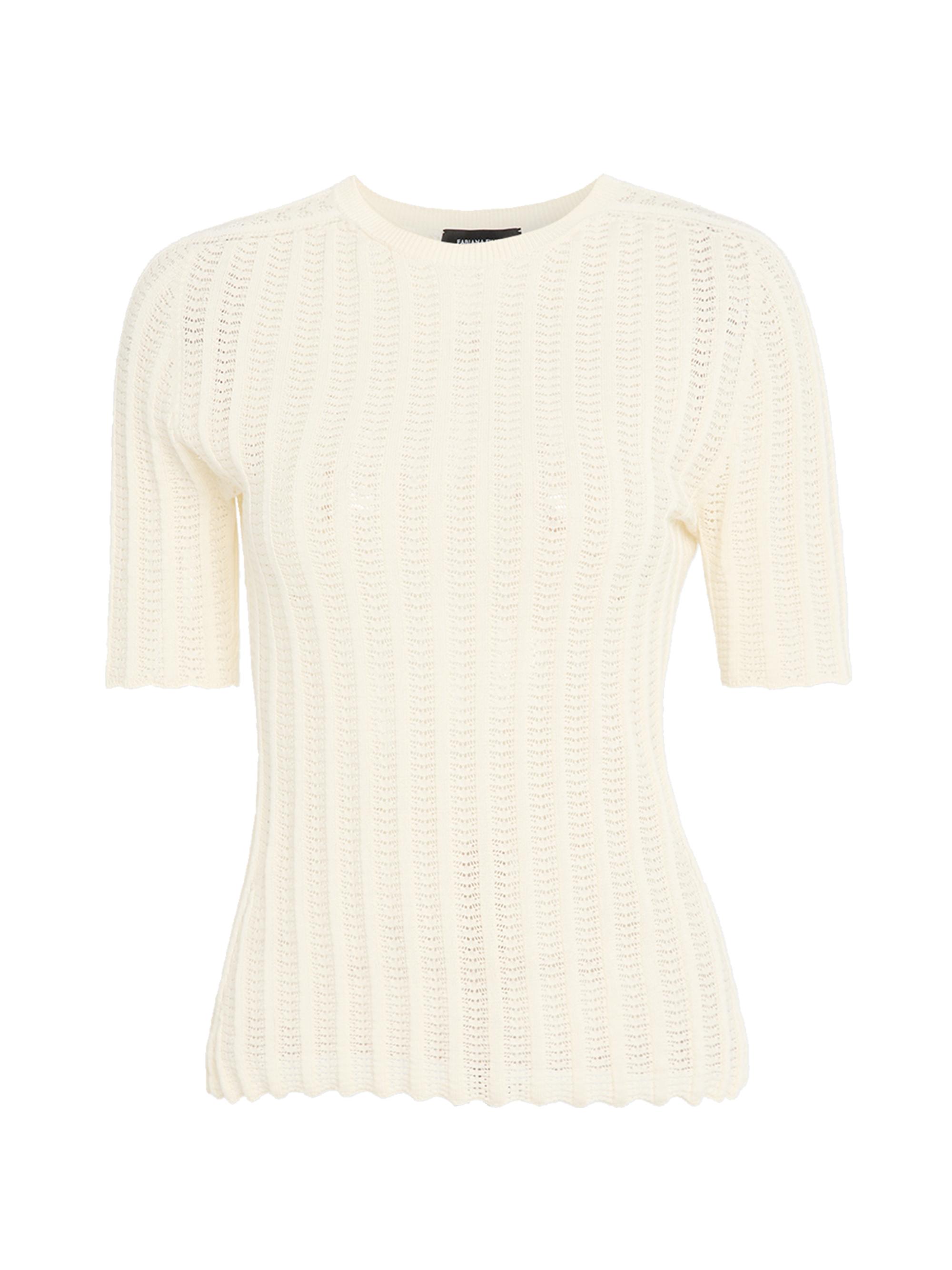 Fabiana Filippi Women's Cotton Pointelle Stitch Sweater - Burro
