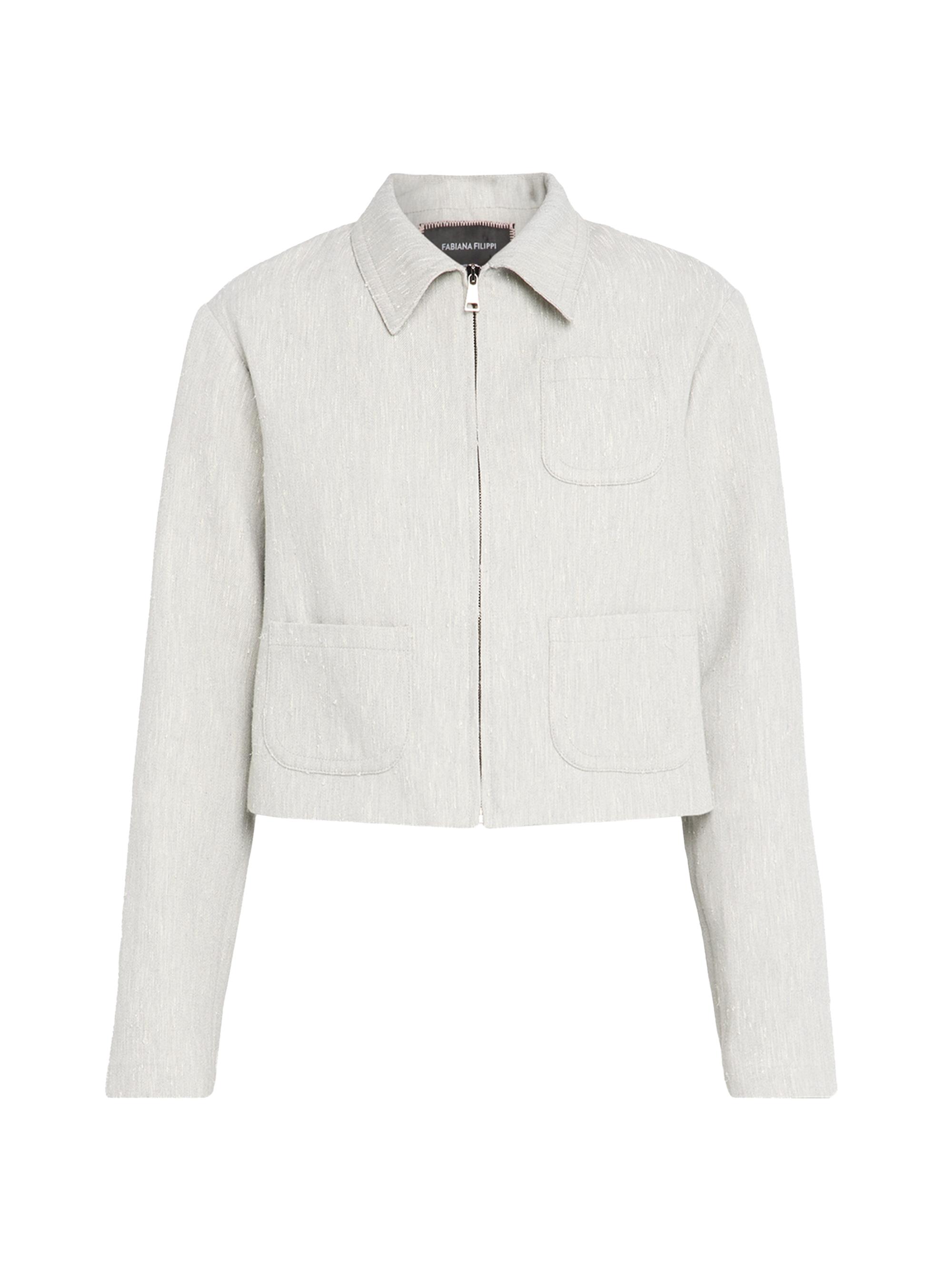 Fabiana Filippi Women's Slubbed Tailoring Boxi Jacket - Ghiaccio